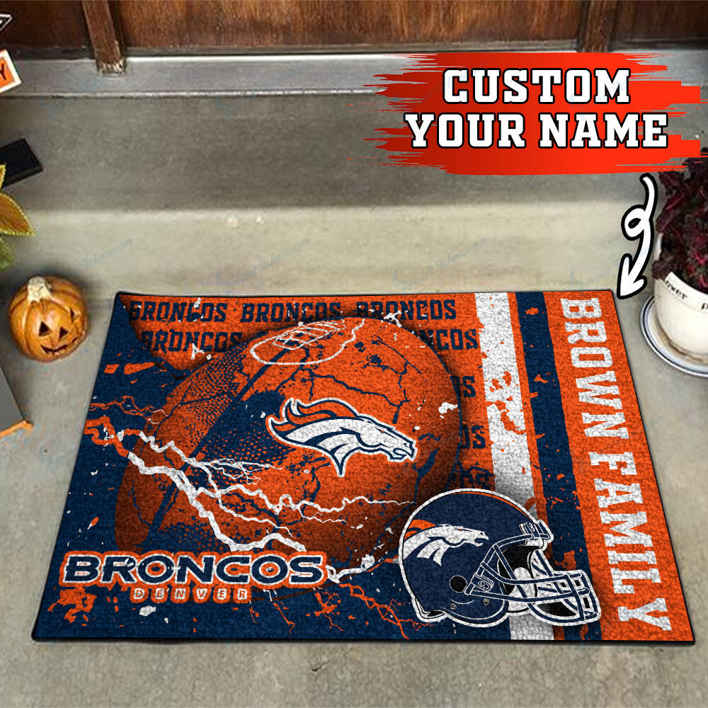 denver broncos personalized doormat bg10 nakmm
