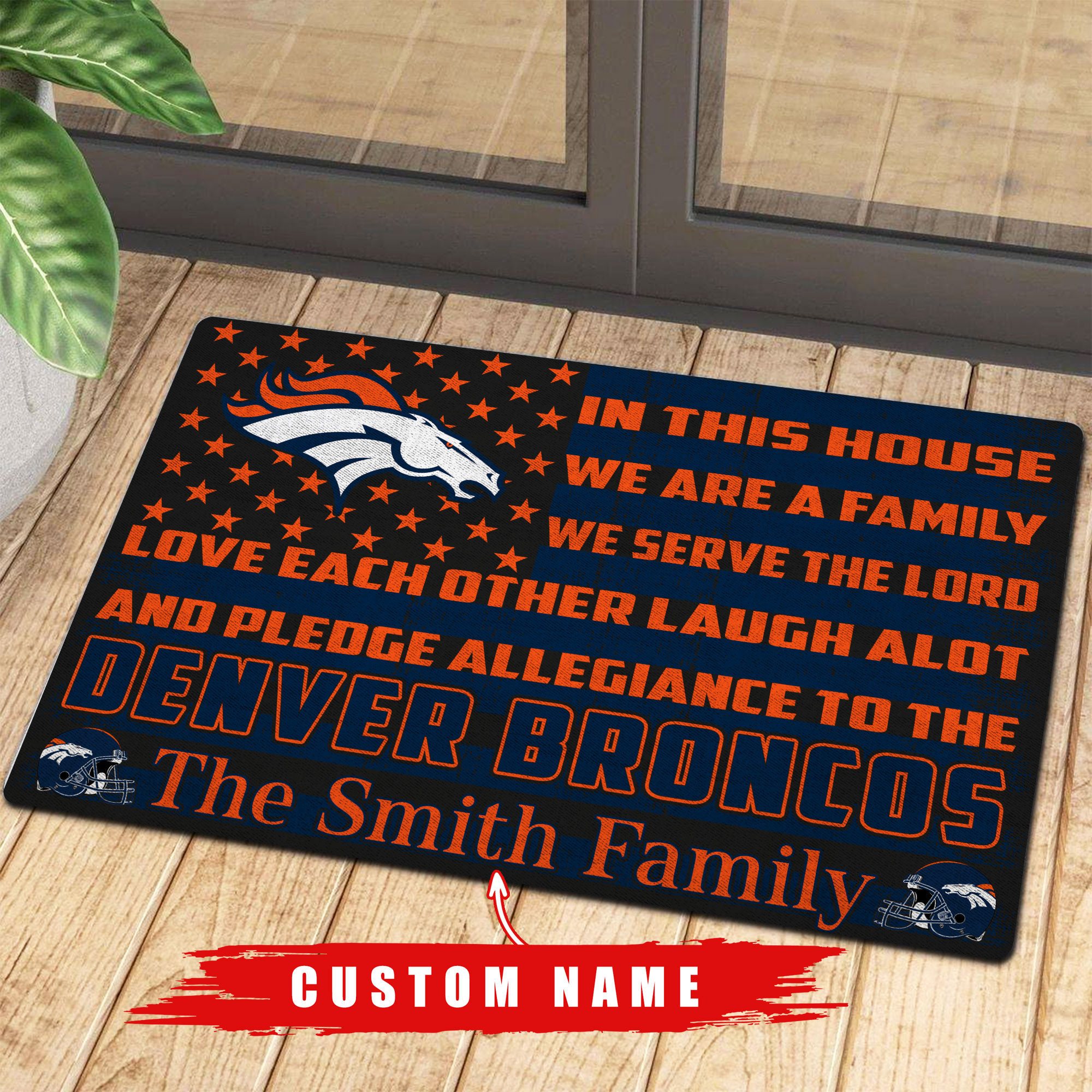 denver broncos personalized doormat bg293 x9grl