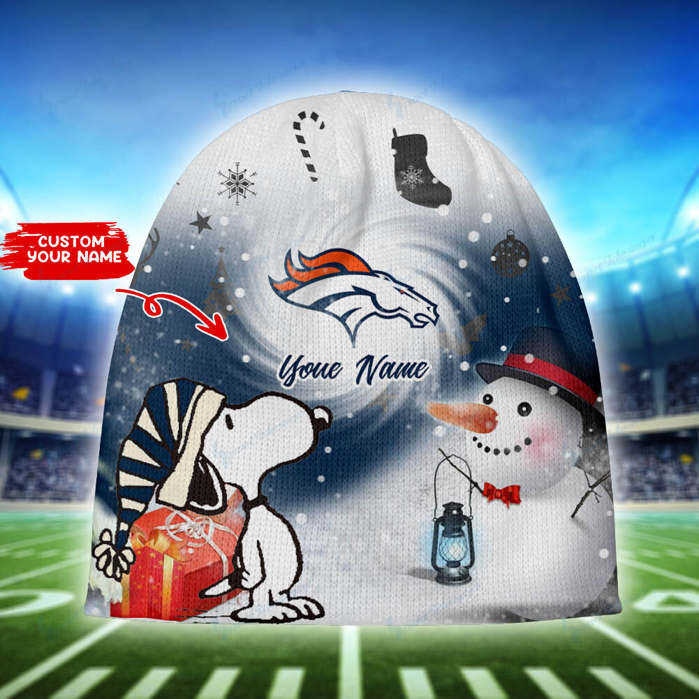denver broncos personalized wool beanie 54 gmq5r