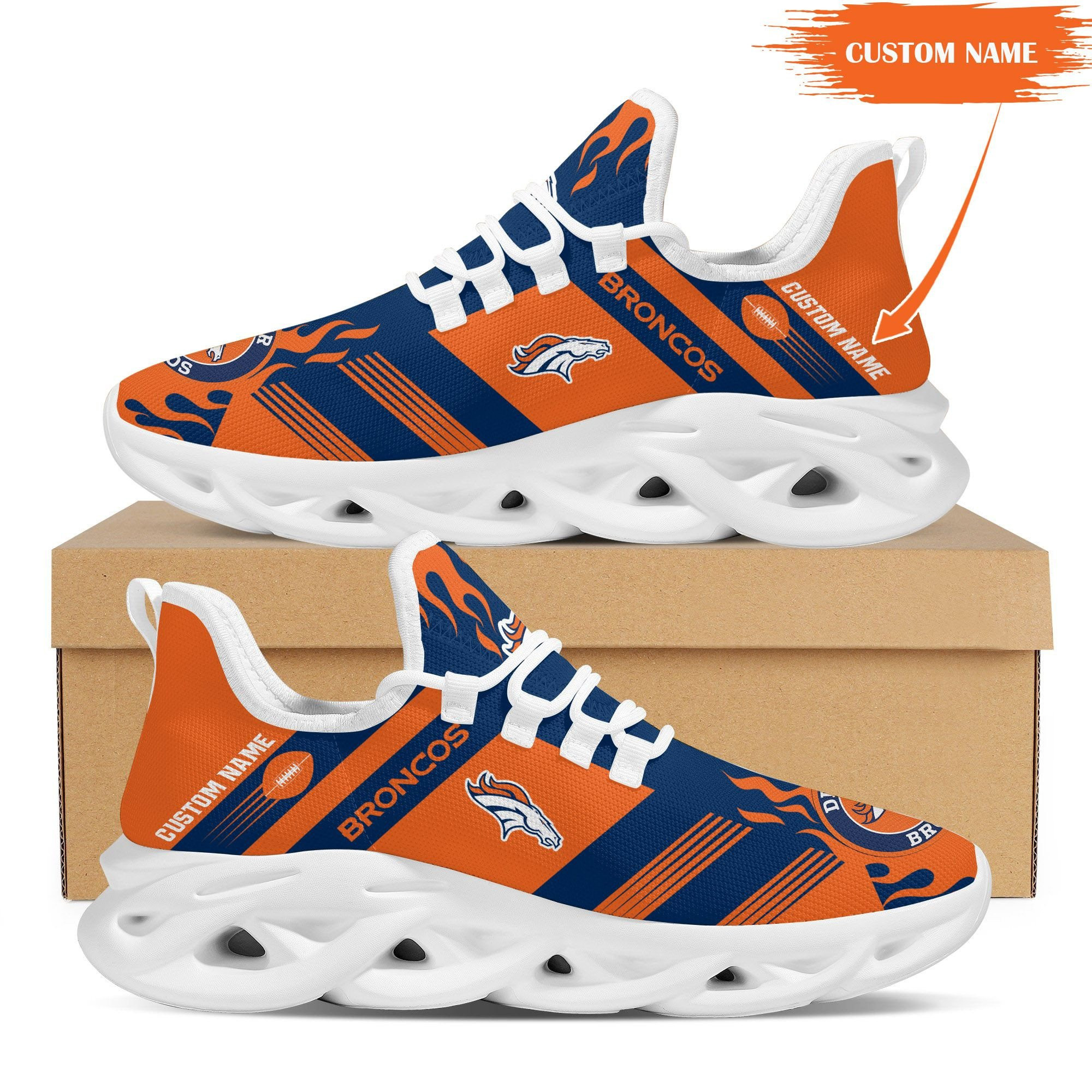 denver broncos personalized yezy running sneakers bb570 kweni