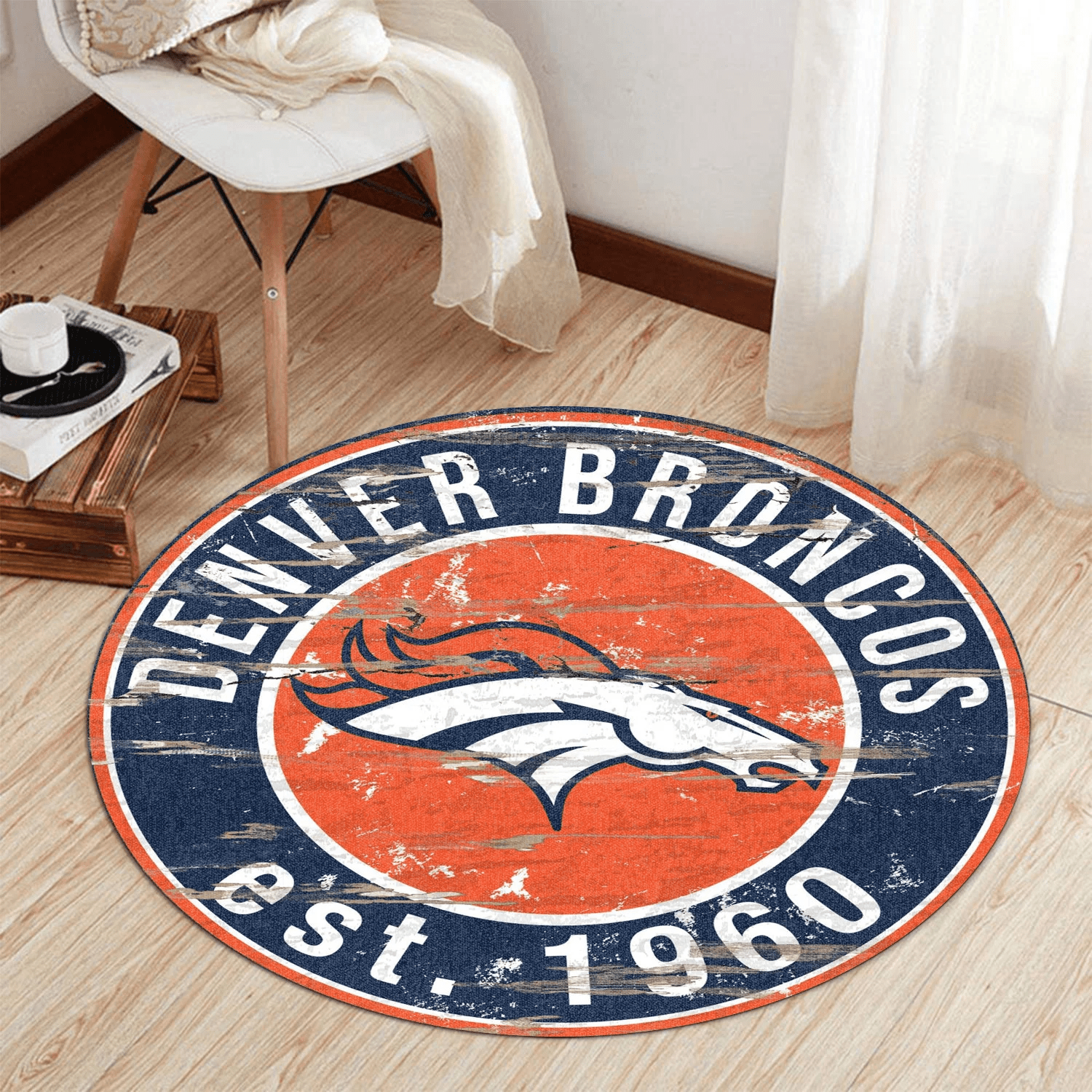 denver broncos round rug 177 smcxy