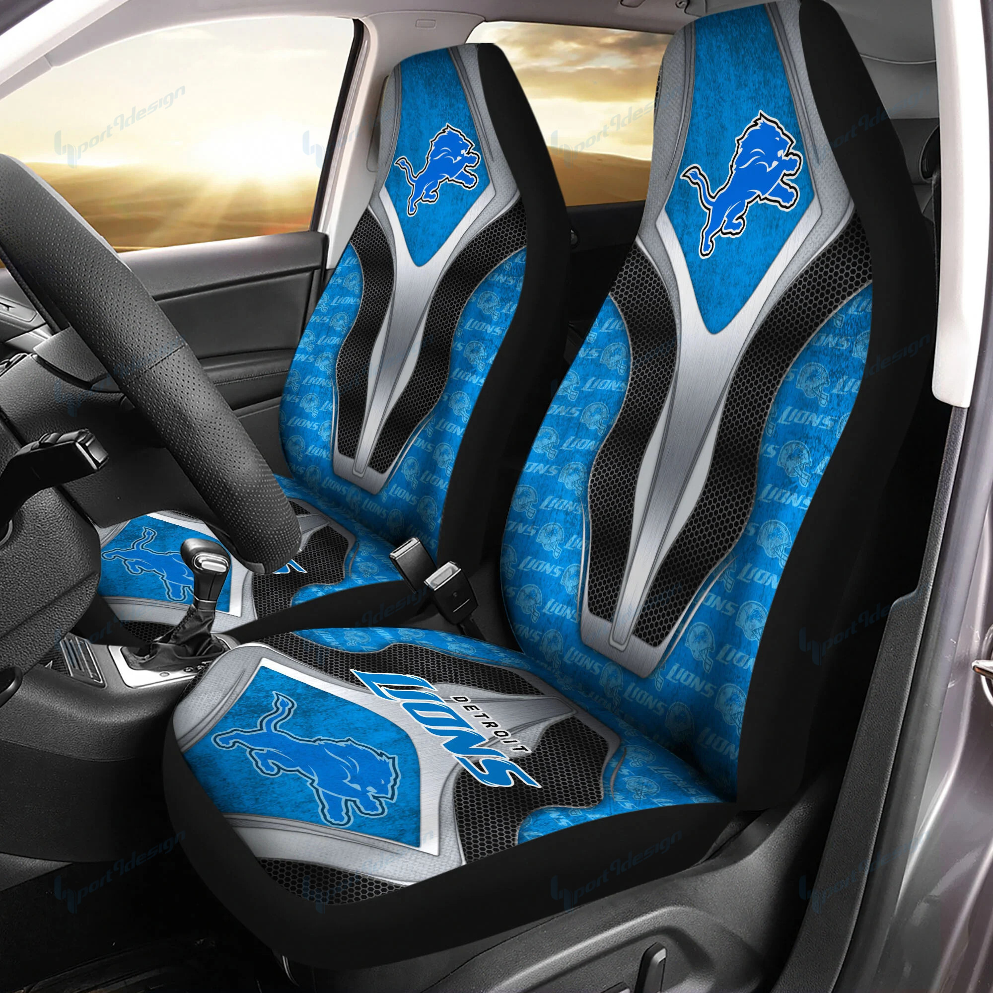 detroit lions car seat covers bg34 zl7mk
