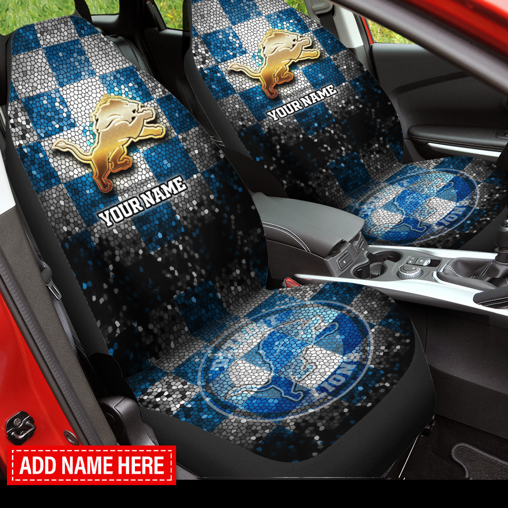 detroit lions personalized car seat covers bg278 isipb