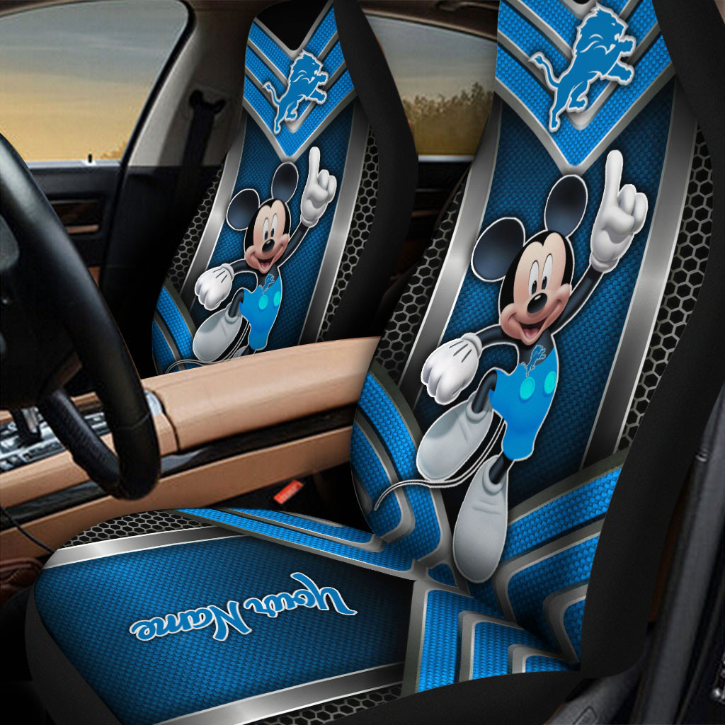 detroit lions personalized car seat covers bg390 bstei