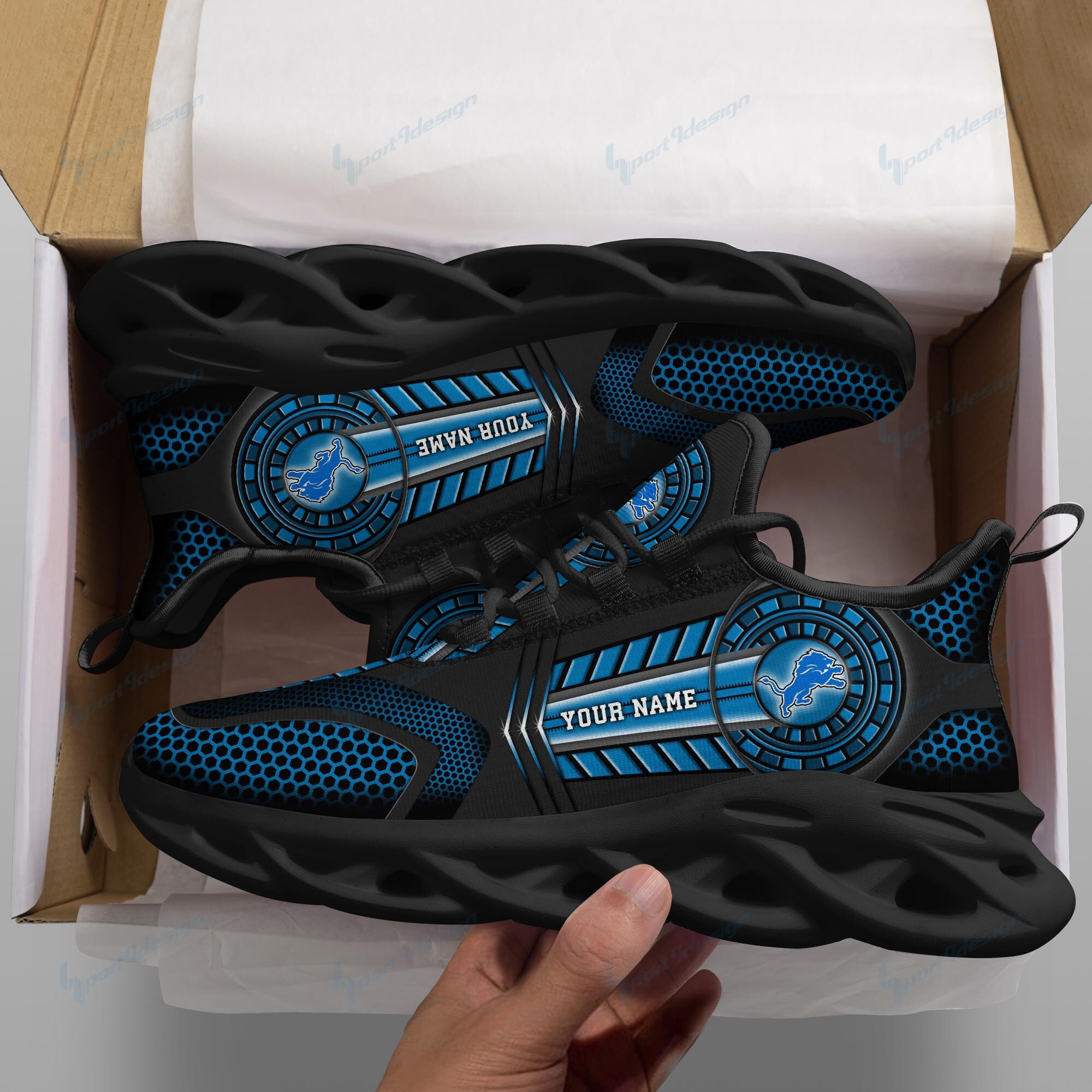 detroit lions personalized running sneakers spd180 aq3kn