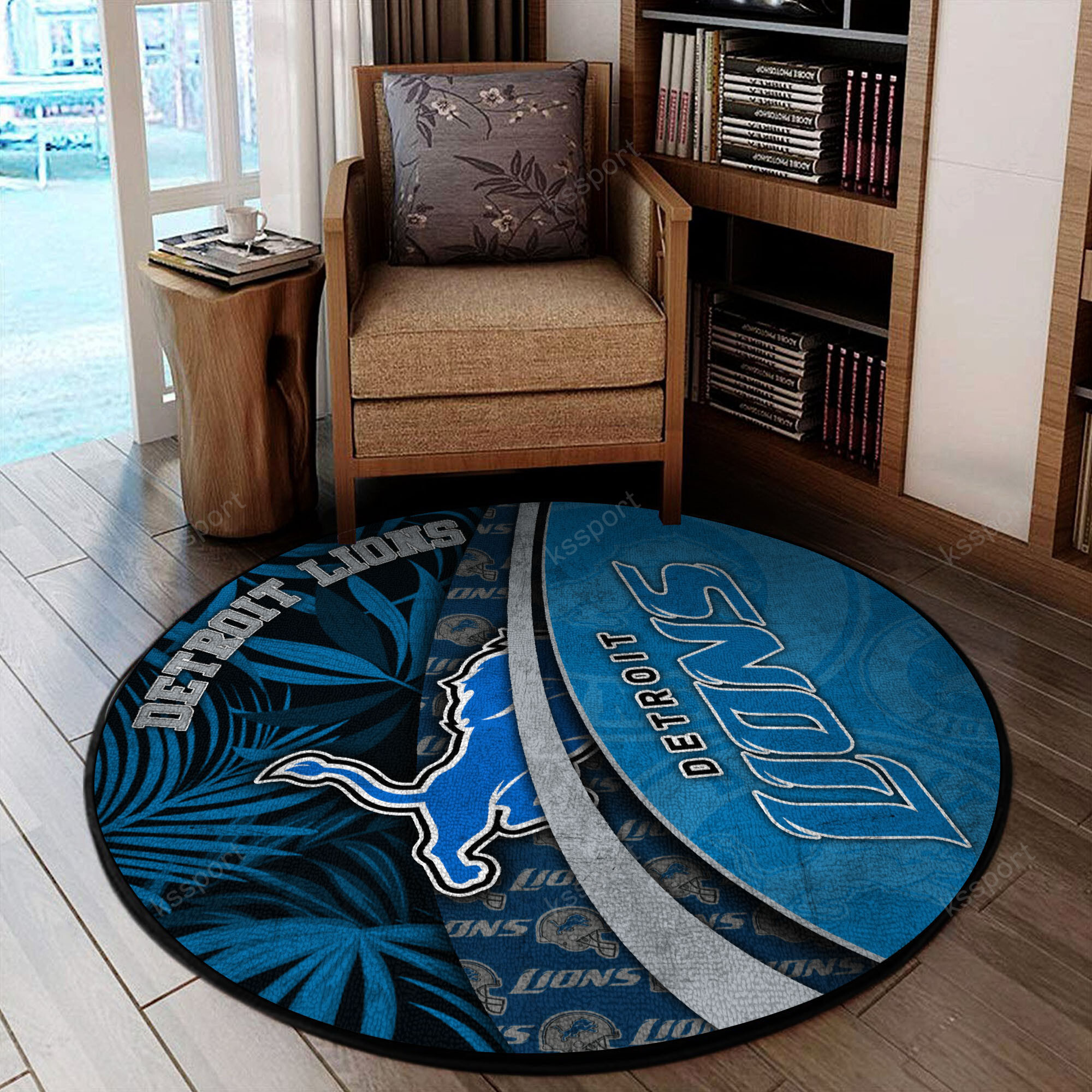 detroit lions round rug 130 gapph