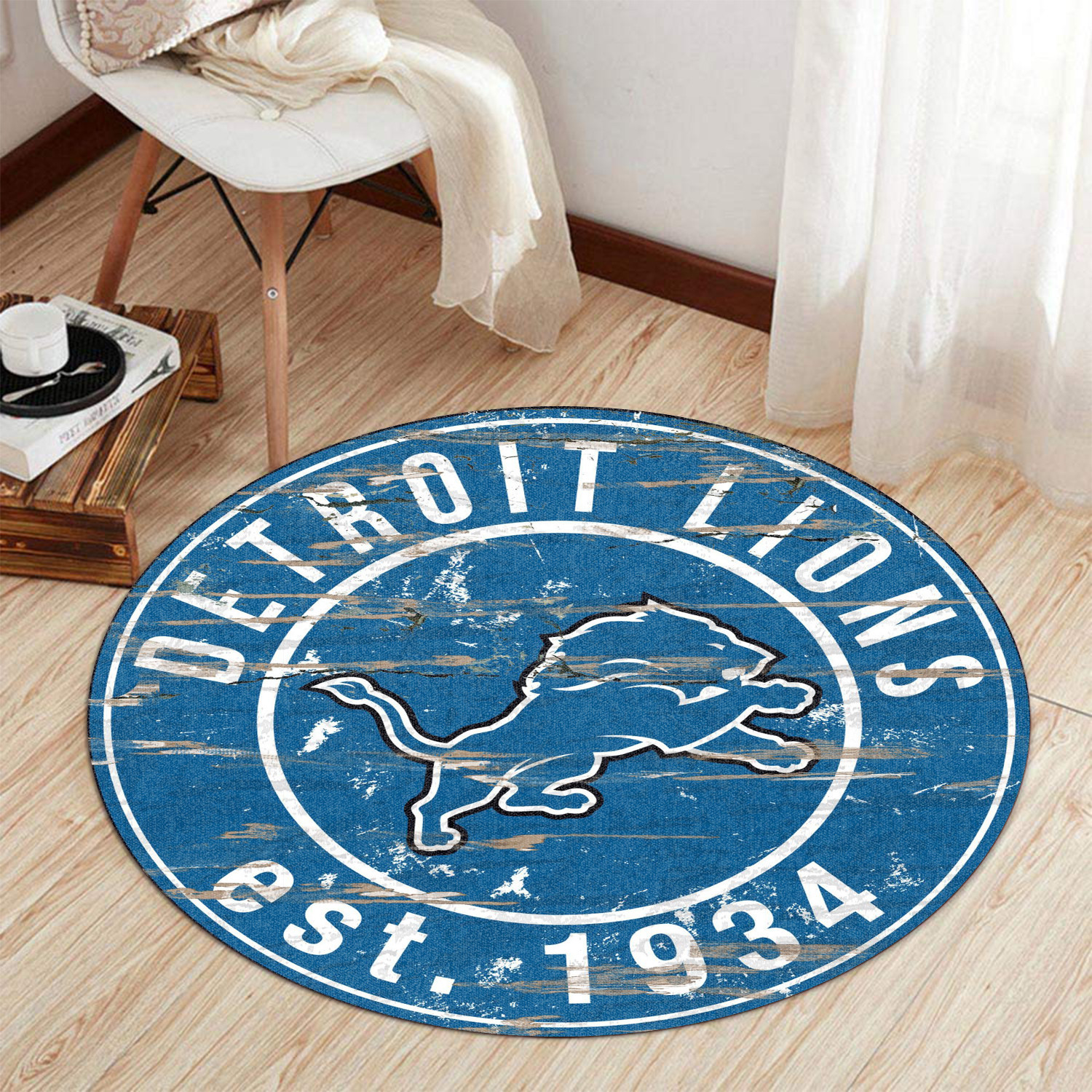 detroit lions round rug 171 tk1dg