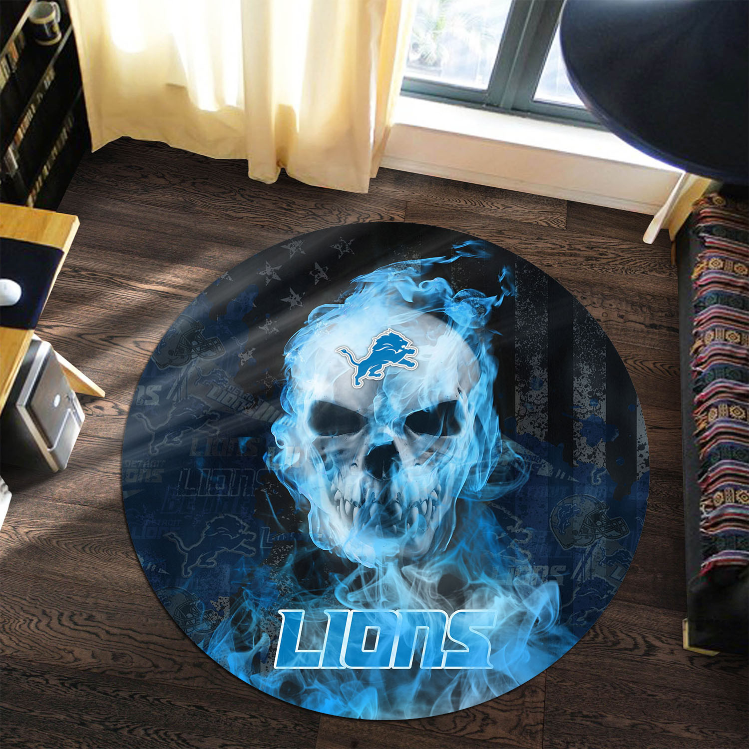 detroit lions round rug 200 im9vl