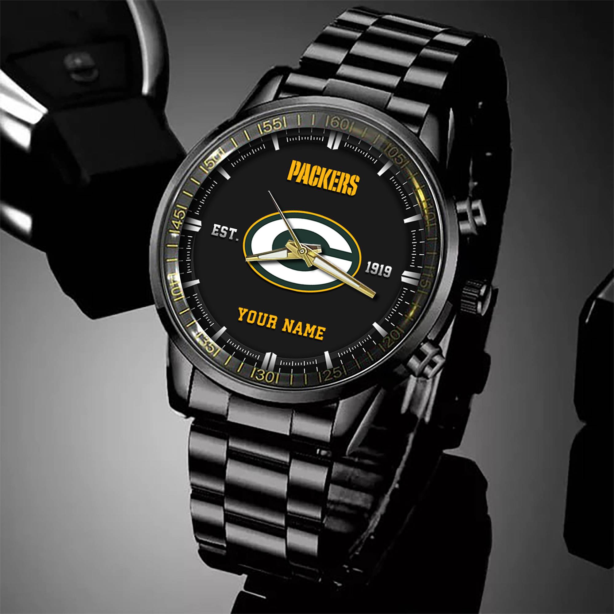 green bay packers black fashion watch custom your name sport black fashion watch football fan gifts black fashion watch custom your name sport black fashion watch football fan gifts ehivm 57648 hccvx