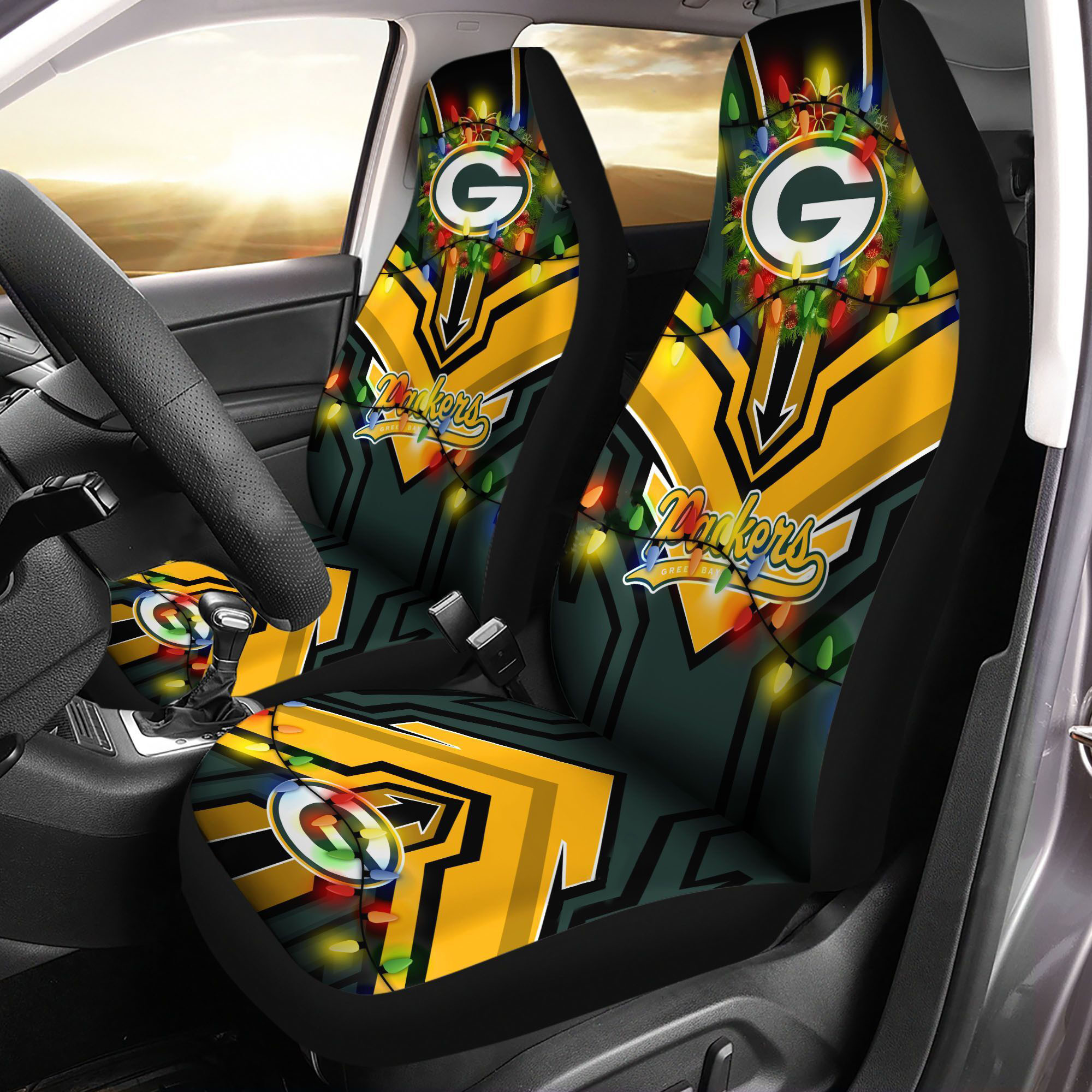 green bay packers car seat covers bg128 kc9fc