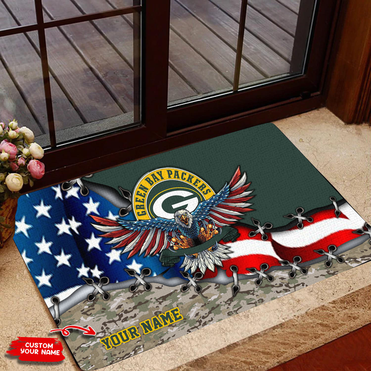 green bay packers personalized doormat bg111 wsh1q