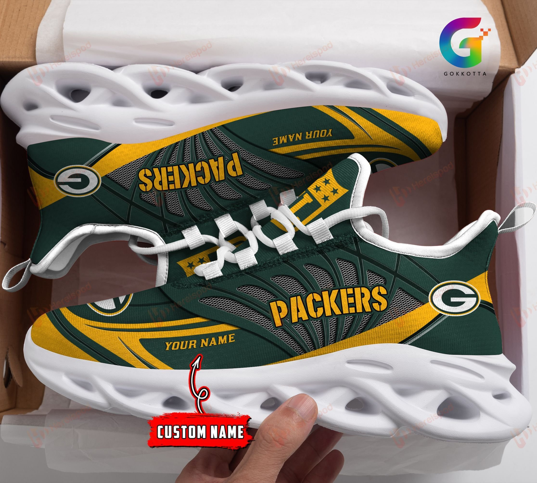 green bay packers personalized yezy running sneakers 217 z7xet
