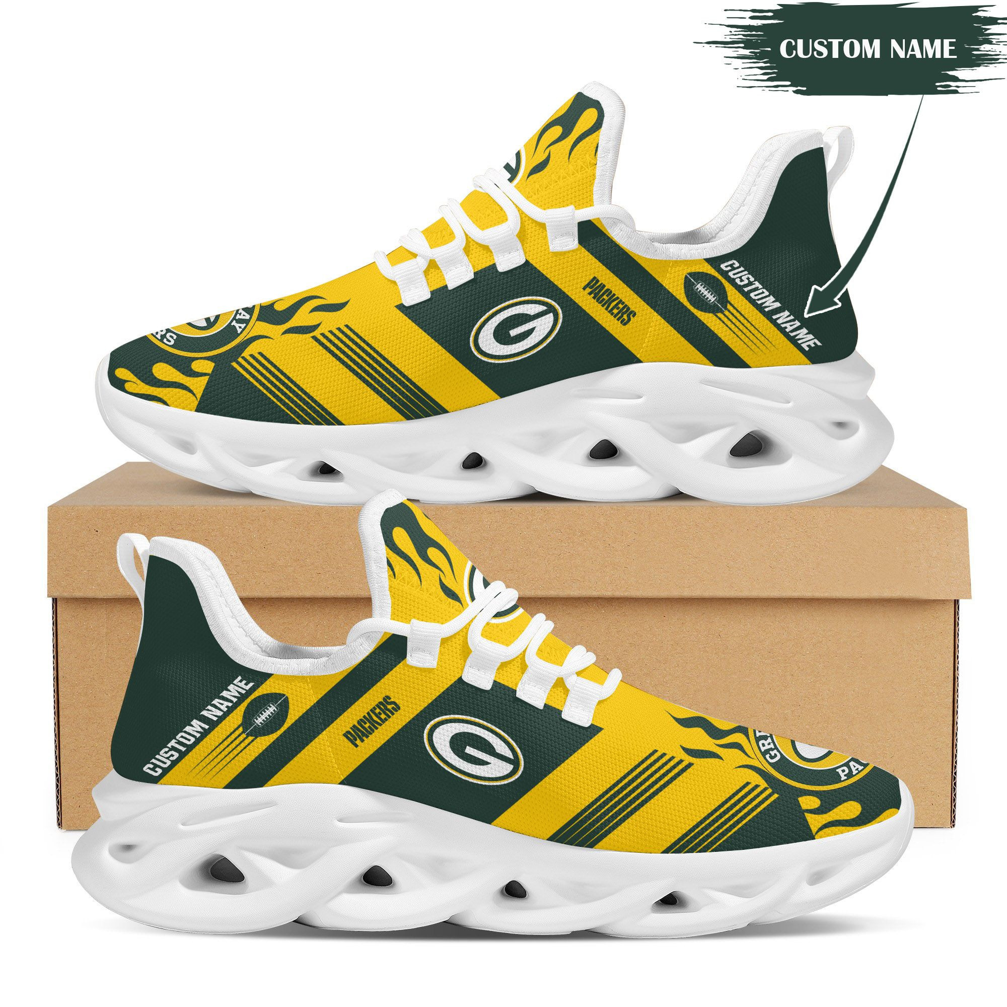 green bay packers personalized yezy running sneakers bb572 gy0cn