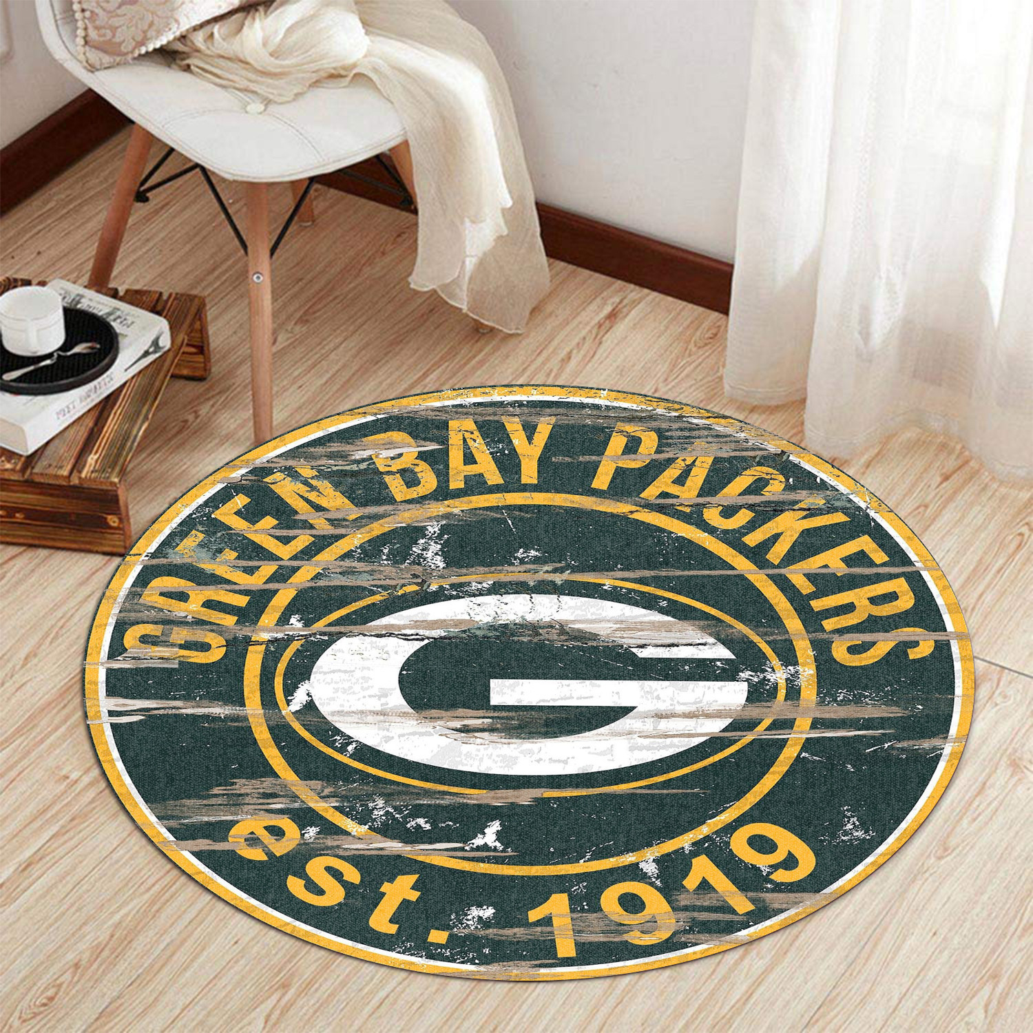 green bay packers round rug 178 9x0kh