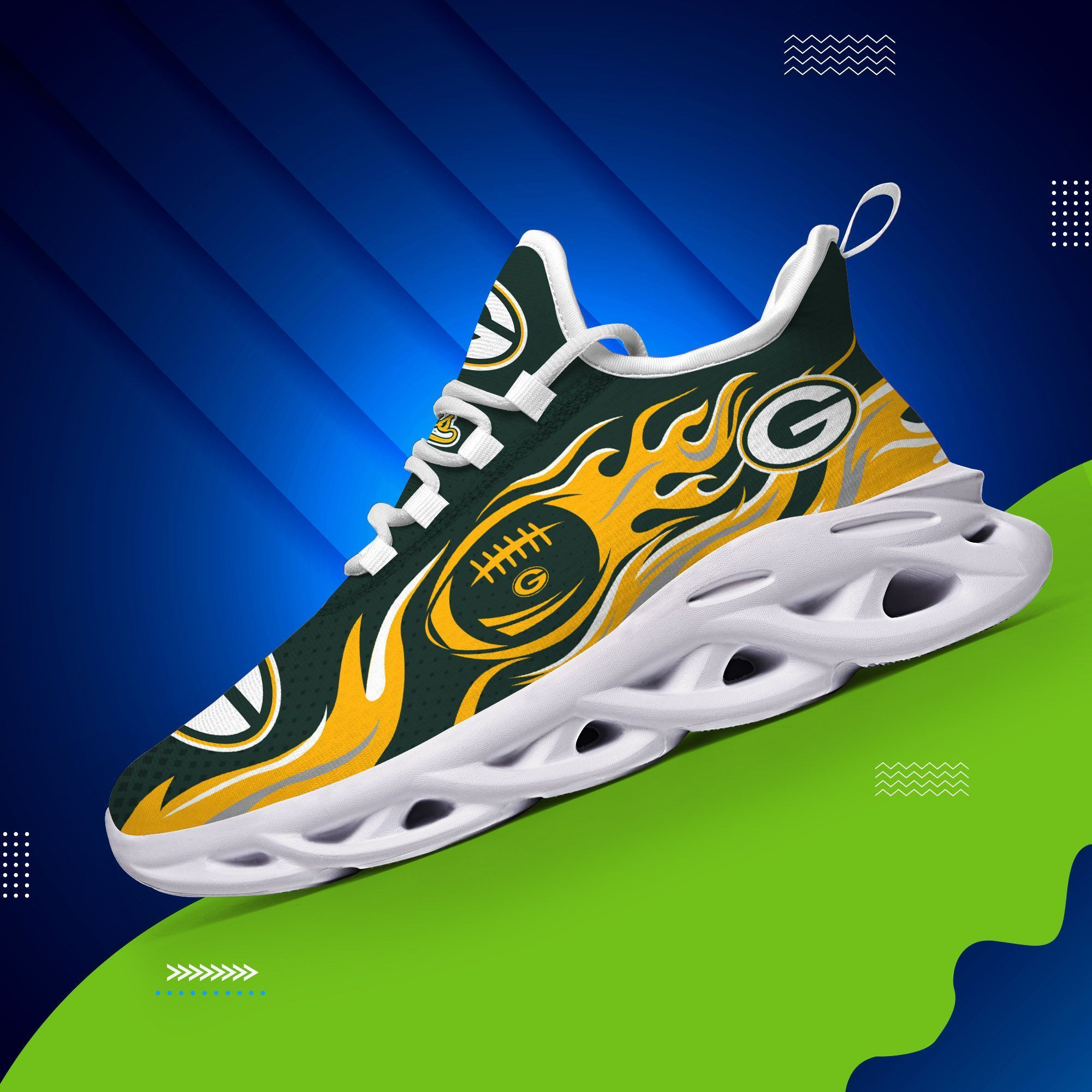green bay packers yezy running sneakers 171 fu84b