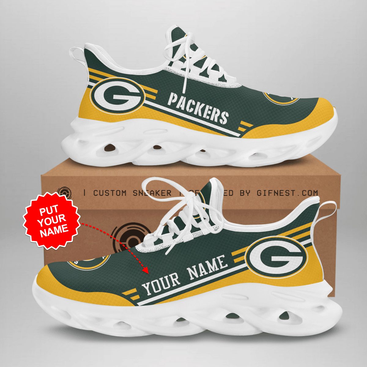 green bay packers yezy running sneakers 278 w2bnx