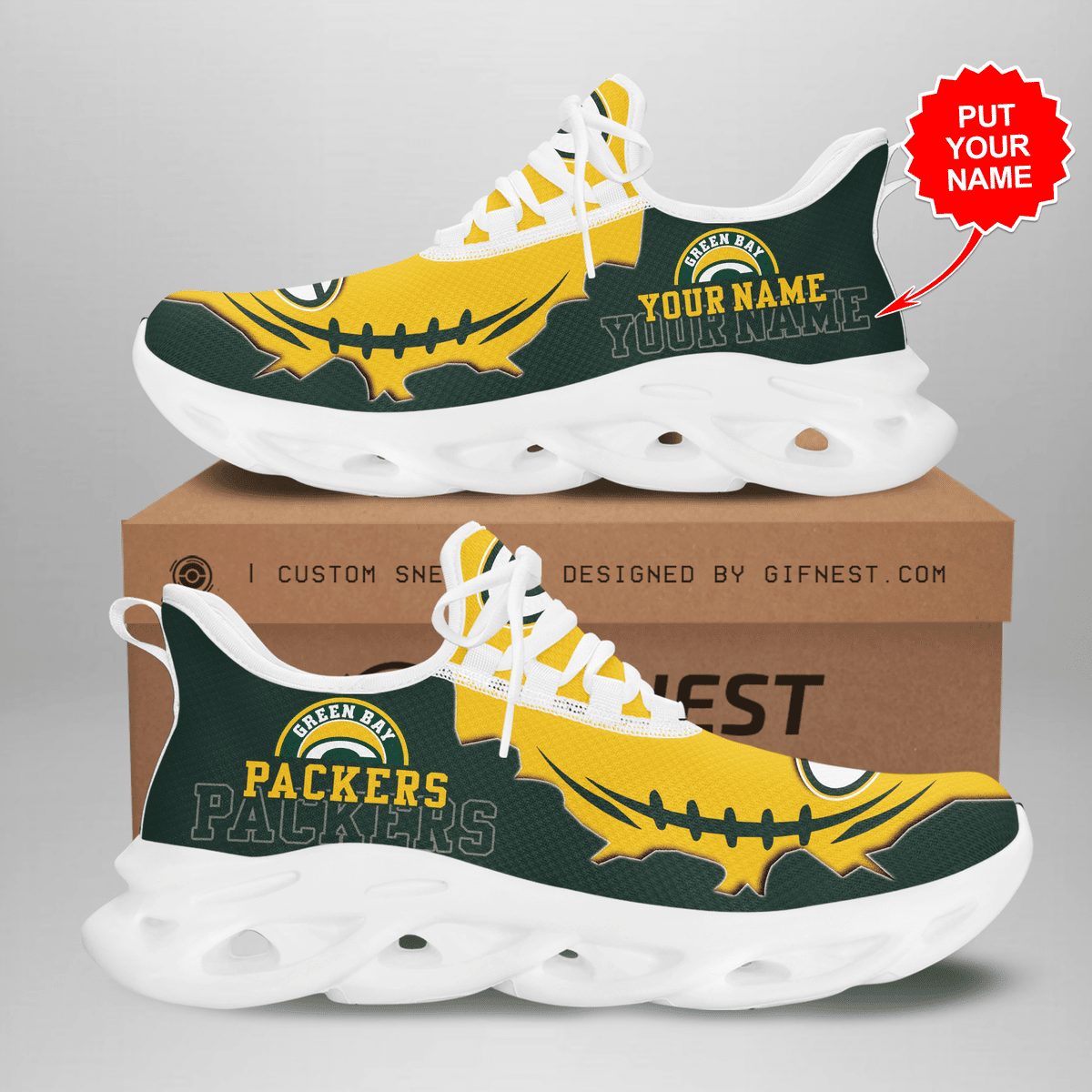 green bay packers yezy running sneakers 286 9wd5a