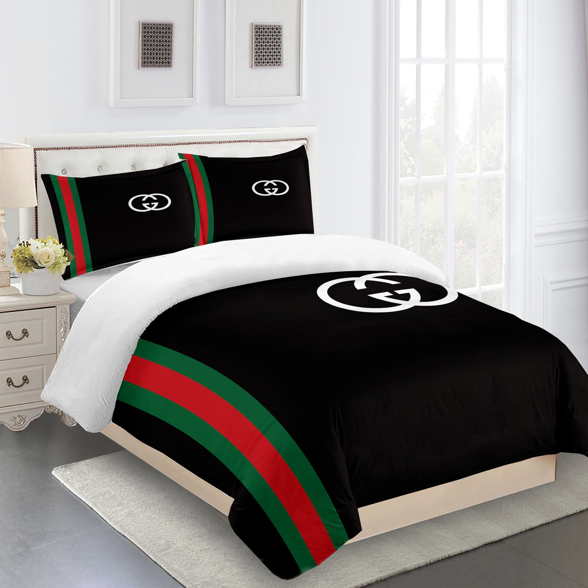 guccibeddingsetblackredgreeLuxurybedsheets 1024x1024@2x