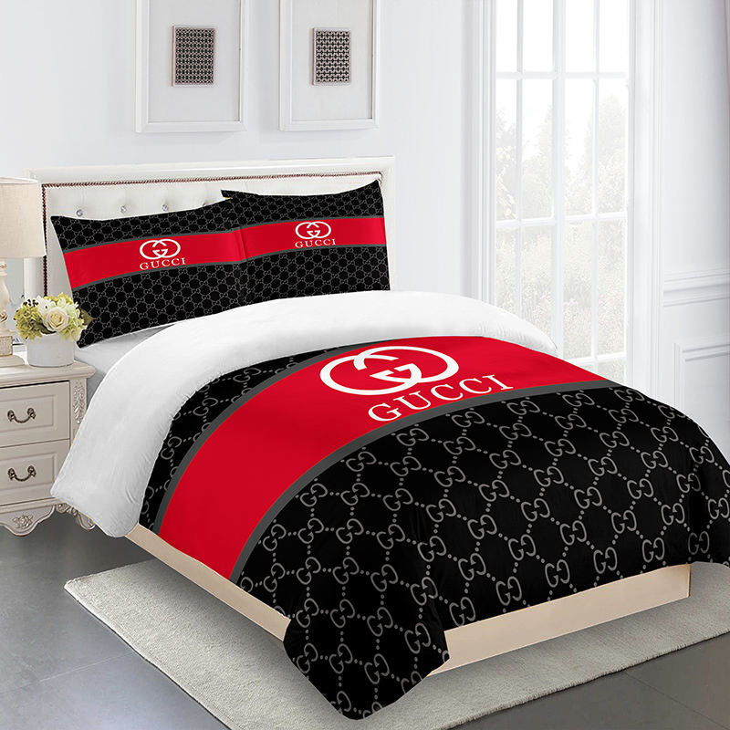 guccibeddingsetredandblackLuxurybedsheets 1024x1024@2x