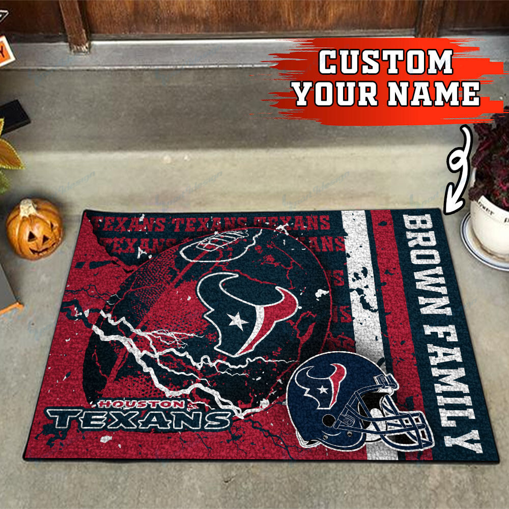 houston texans personalized doormat bg13 kwnye