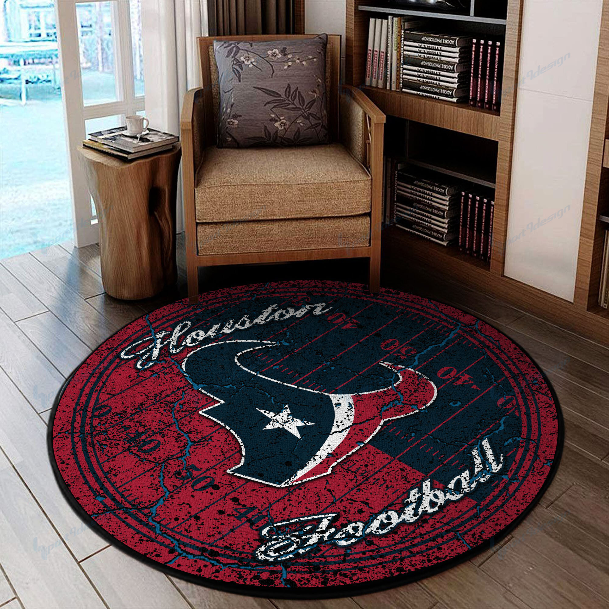 houston texans round rug 66 emtpa