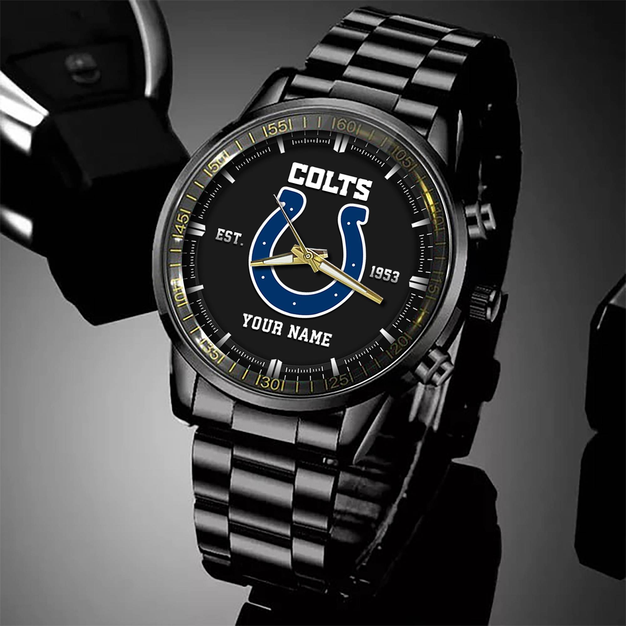 indianapolis colts black fashion watch custom your name sport black fashion watch football fan gifts black fashion watch custom your name sport black fashion watch football fan gifts ehivm 57648 tzyeu