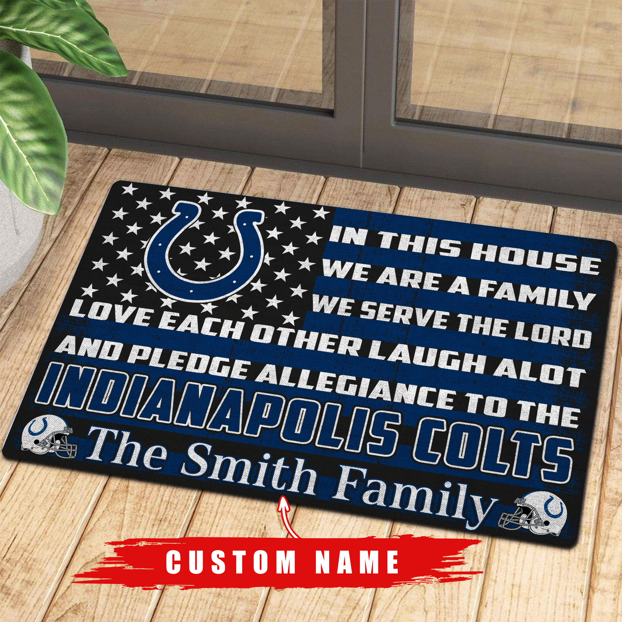 indianapolis colts personalized doormat bg297 bwc7l