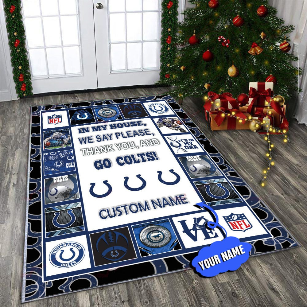 indianapolis colts personalized premium rectangle rug 28 tzb2c