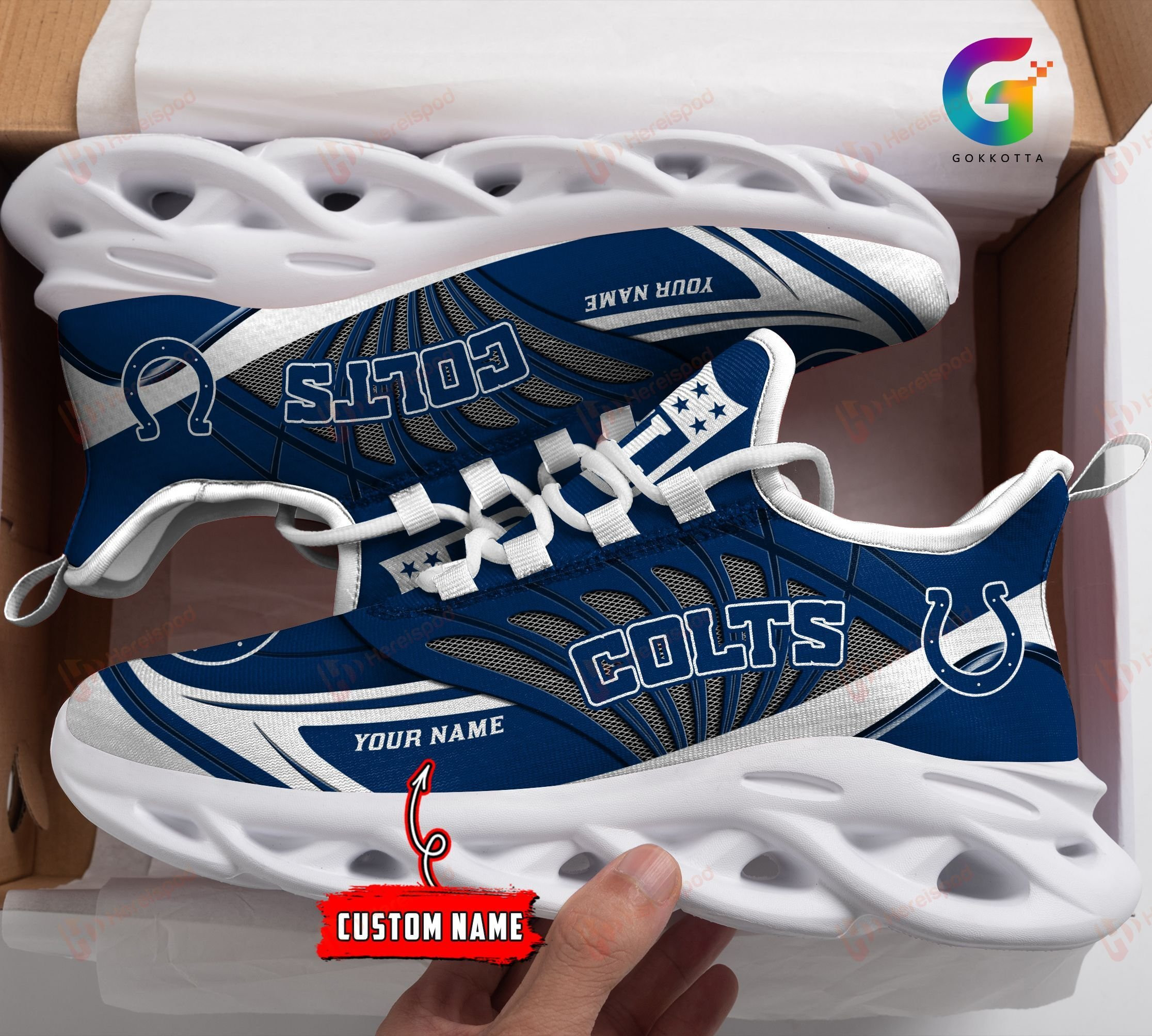 indianapolis colts personalized yezy running sneakers 216 1dthu