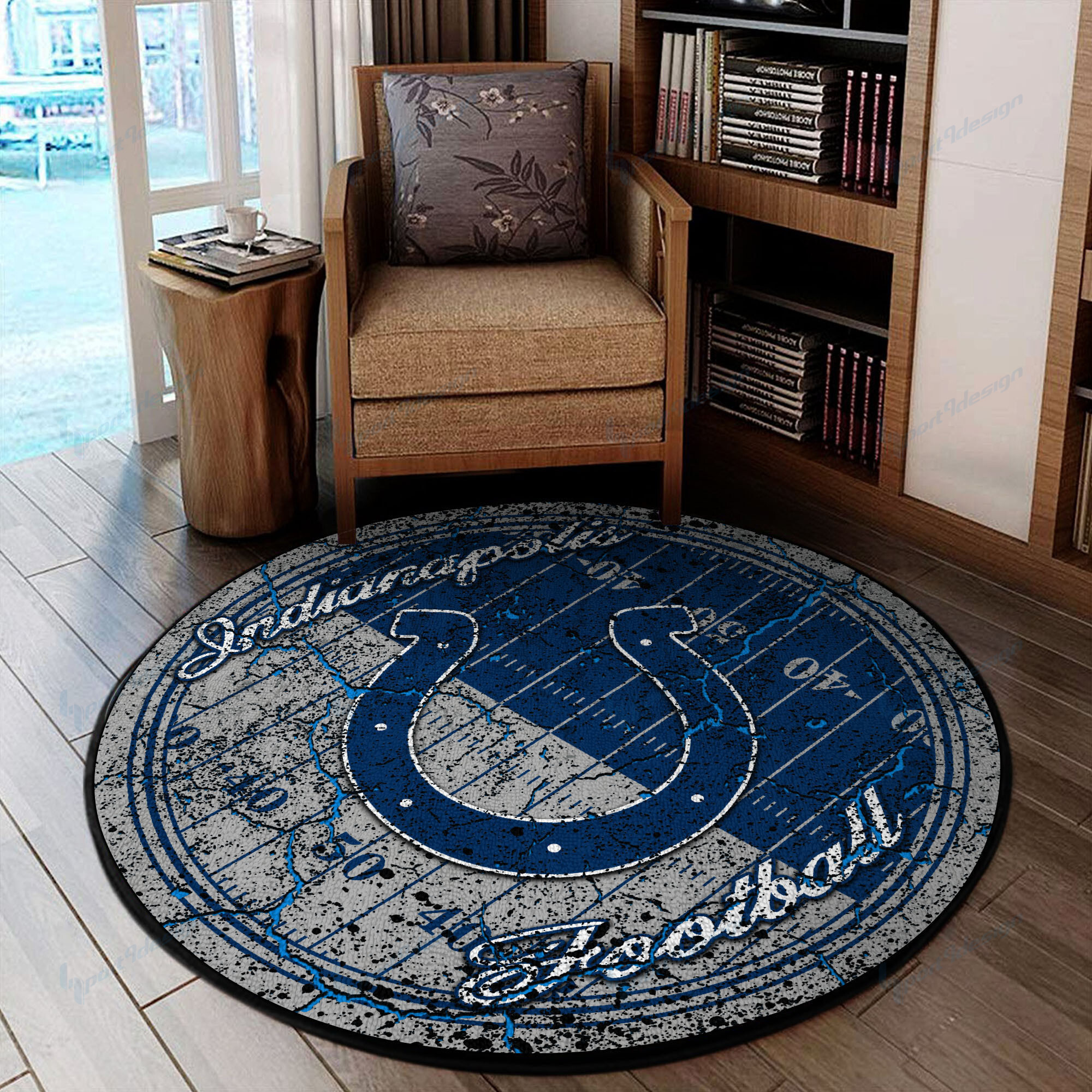 indianapolis colts round rug 67 ekvwl