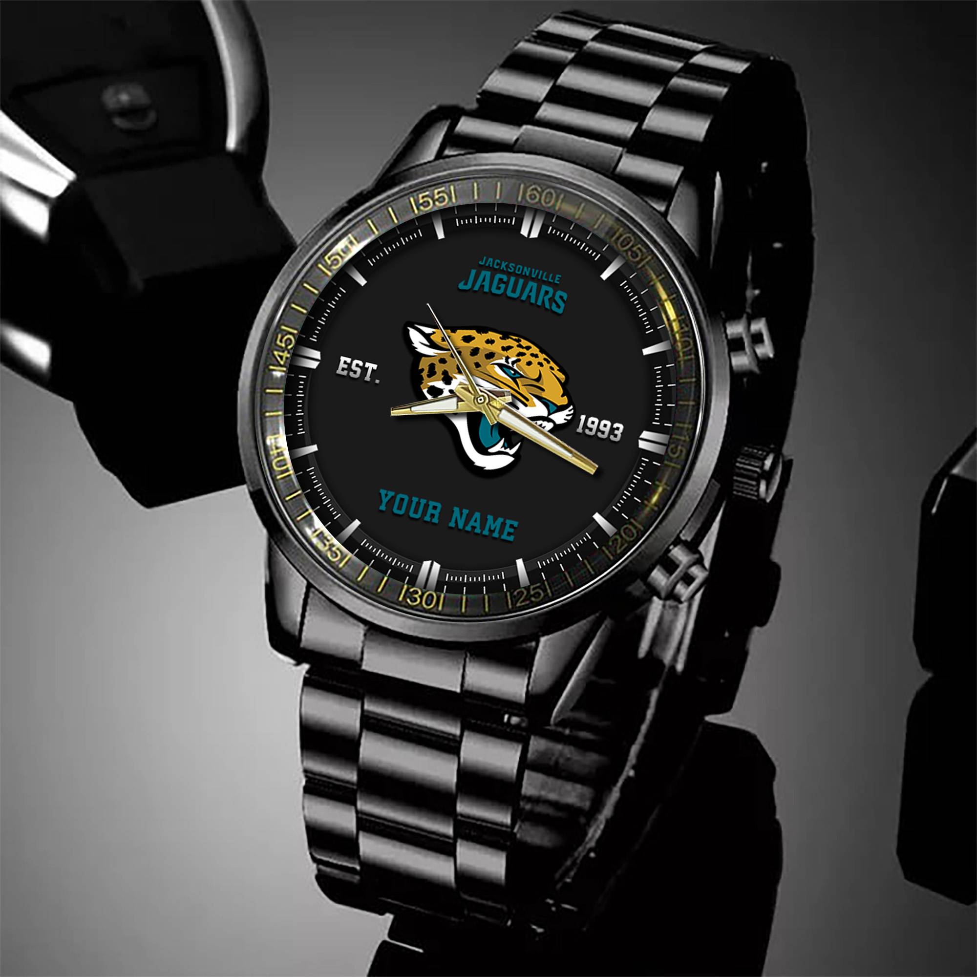 jacksonville jaguars black fashion watch custom your name sport black fashion watch football fan gifts black fashion watch custom your name sport black fashion watch football fan gifts ehivm 57648 bmsf0
