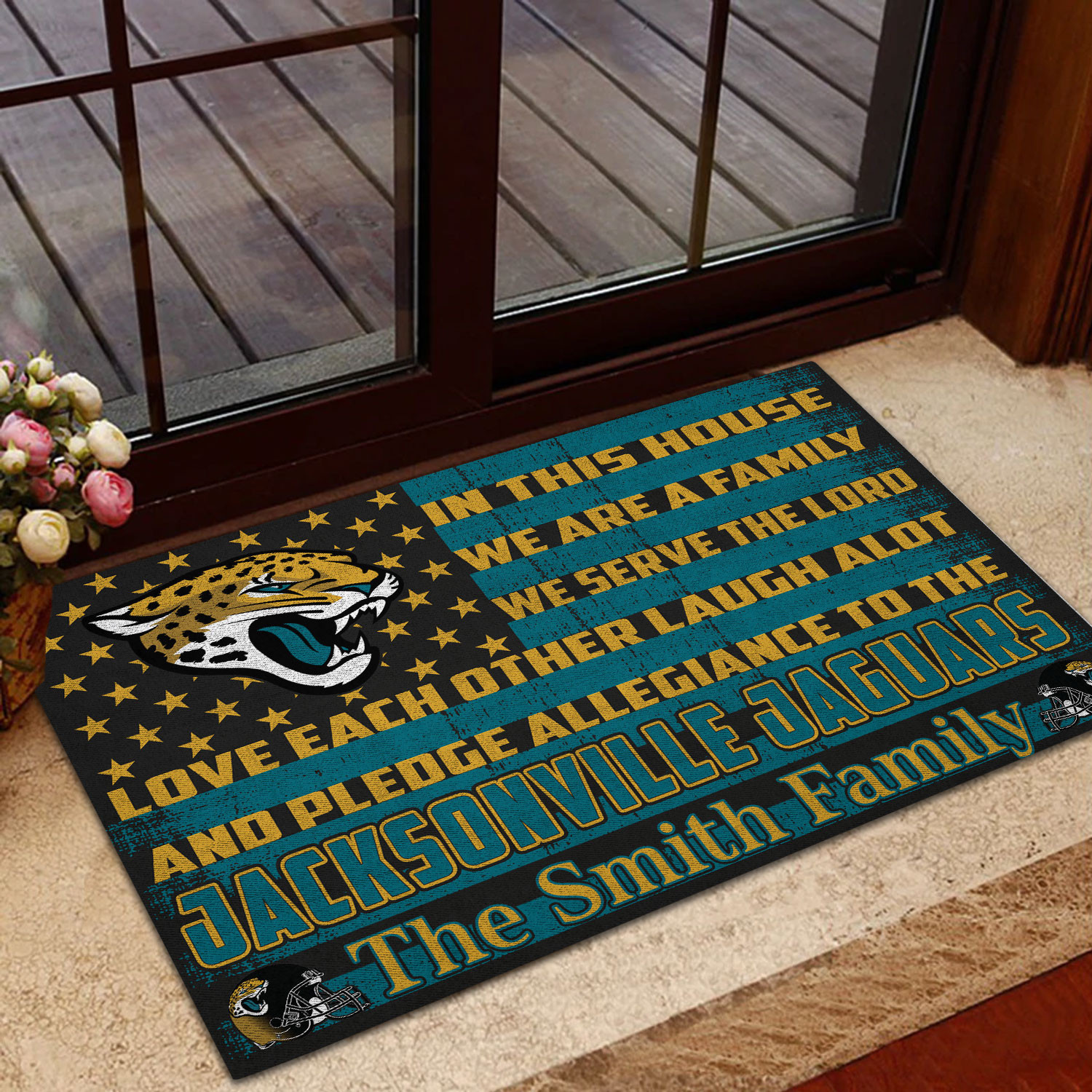jacksonville jaguars personalized doormat bg298 emw6g