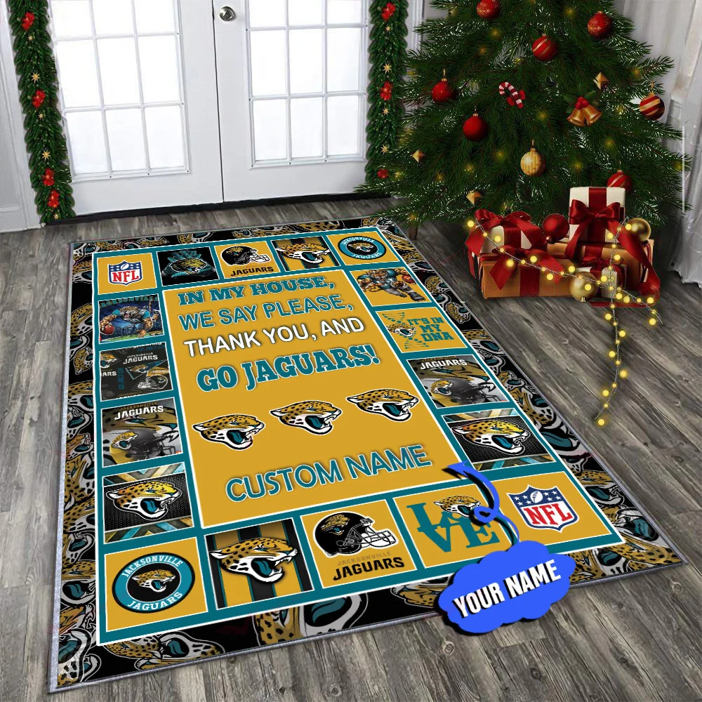 jacksonville jaguars personalized premium rectangle rug 29 e0hwq