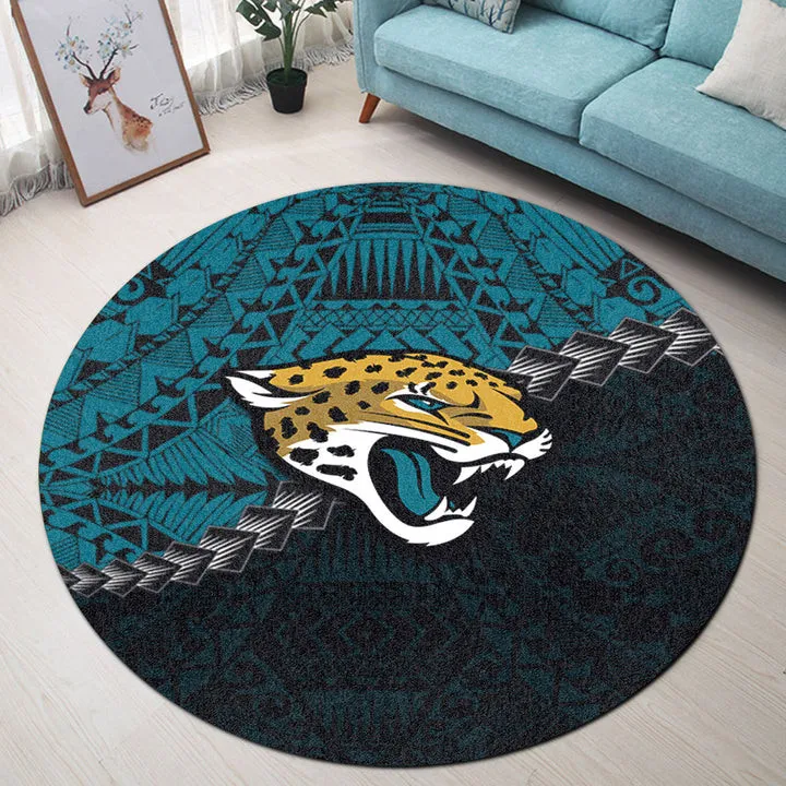 jacksonville jaguars round rug 32 eapmm