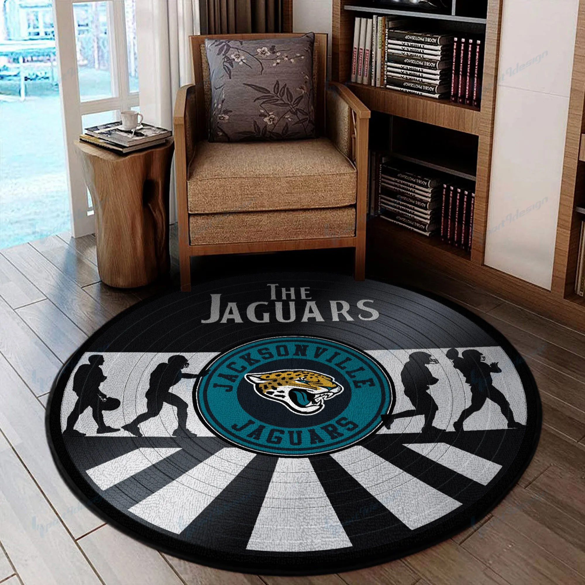 jacksonville jaguars round rug 98 4fpsi