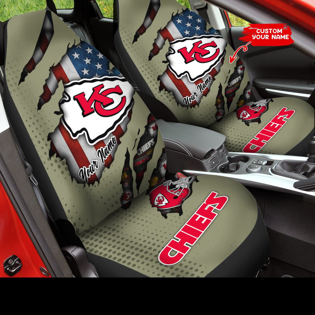 kansas city chiefs personalized car seat covers bg225 a9pce