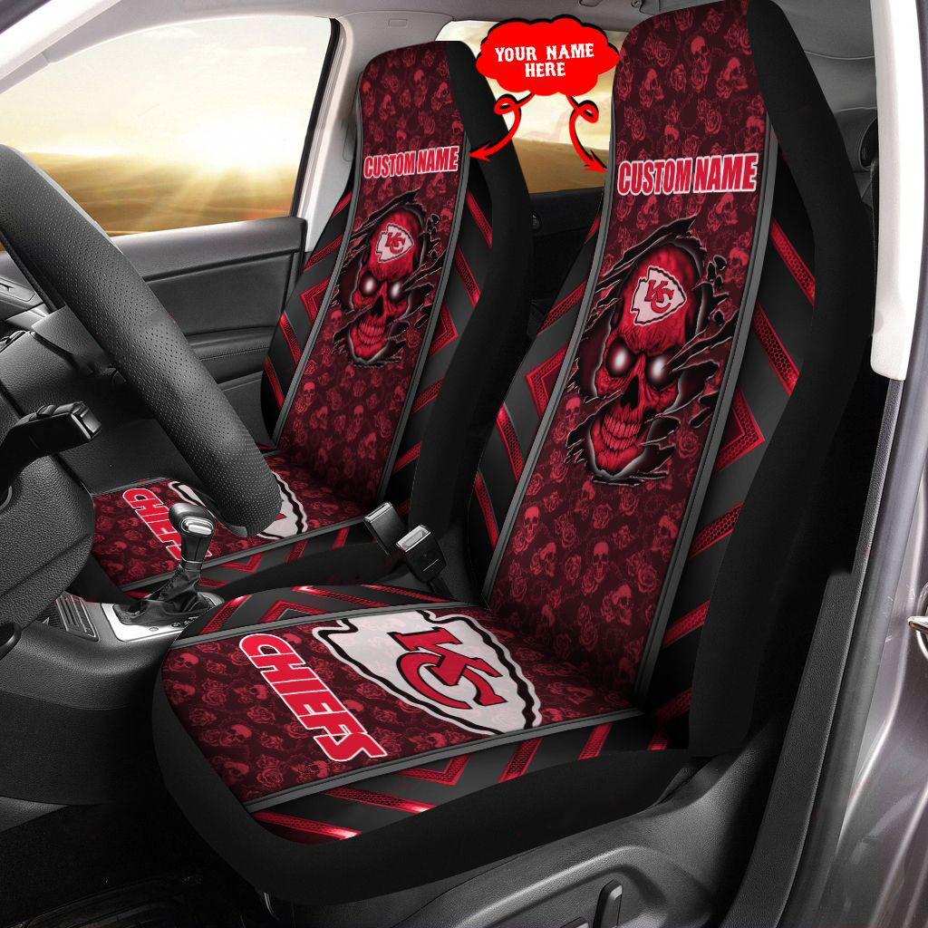 kansas city chiefs personalized car seat covers bg453 7qh4t