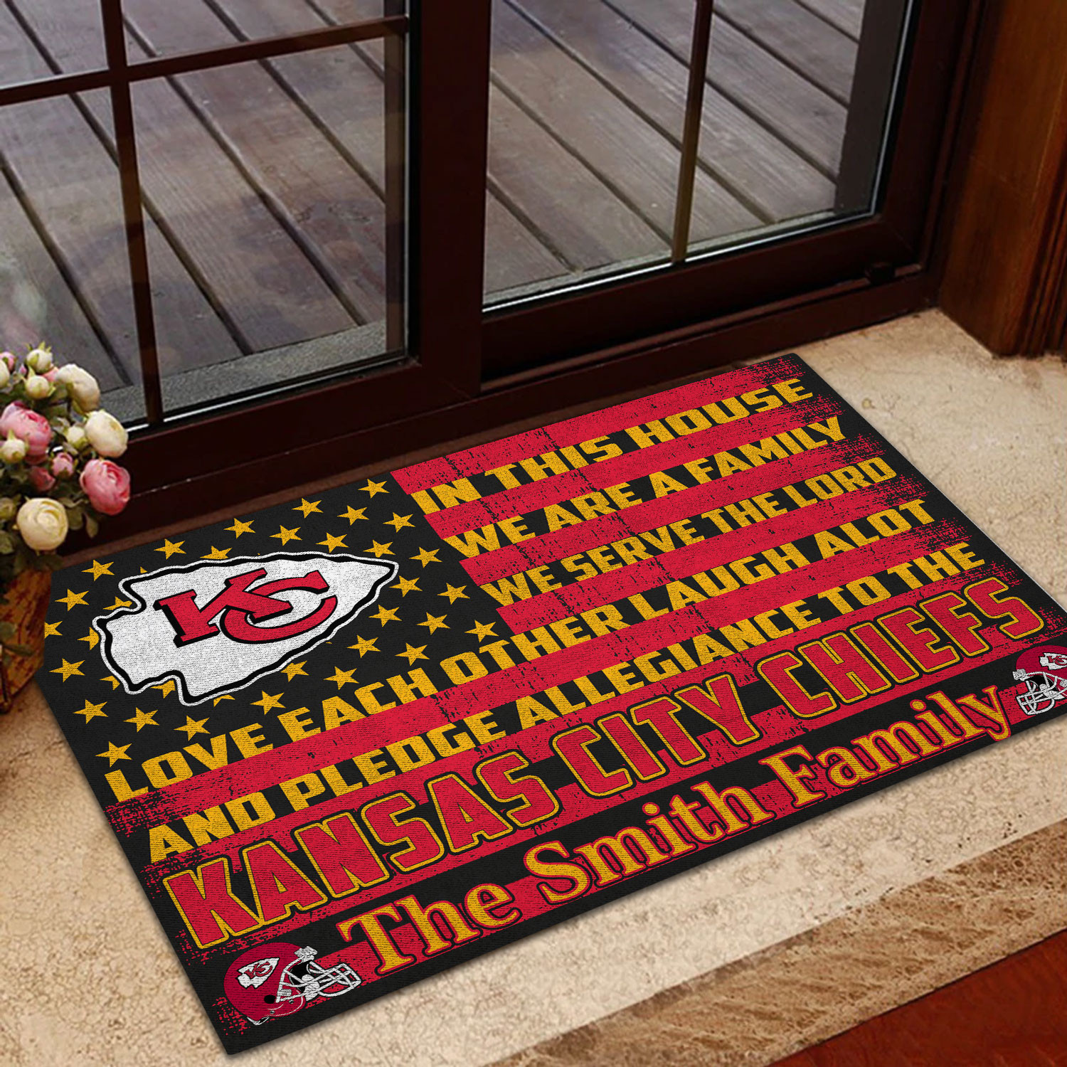 kansas city chiefs personalized doormat bg299 fmvsk