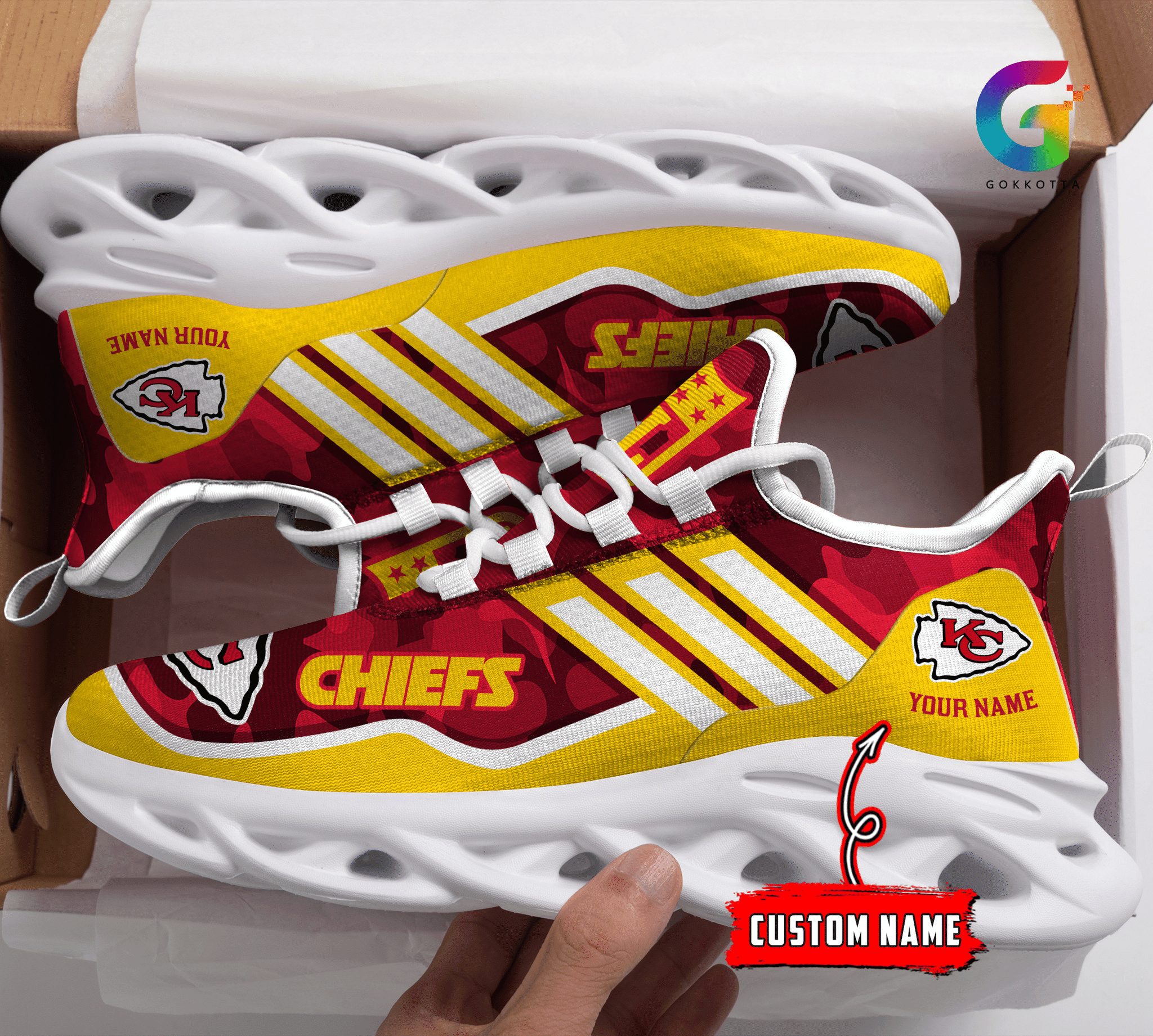 kansas city chiefs personalized yezy running sneakers bg317 v4xui