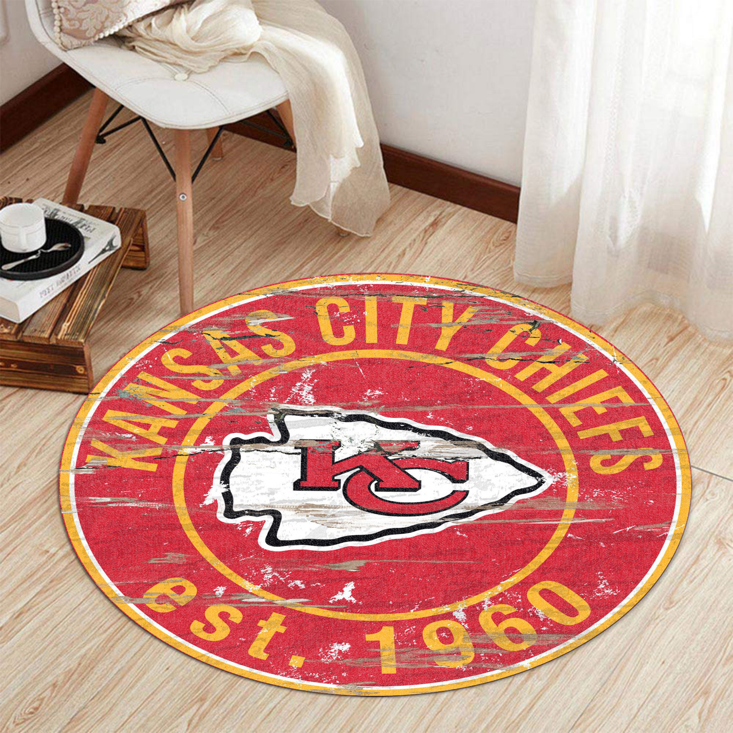 kansas city chiefs round rug 169 bokm1