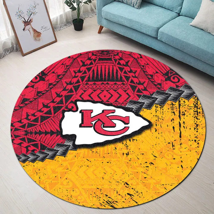 kansas city chiefs round rug 24 4cacl