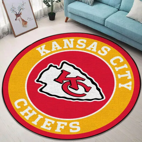 kansas city chiefs round rug 38 l4bxy