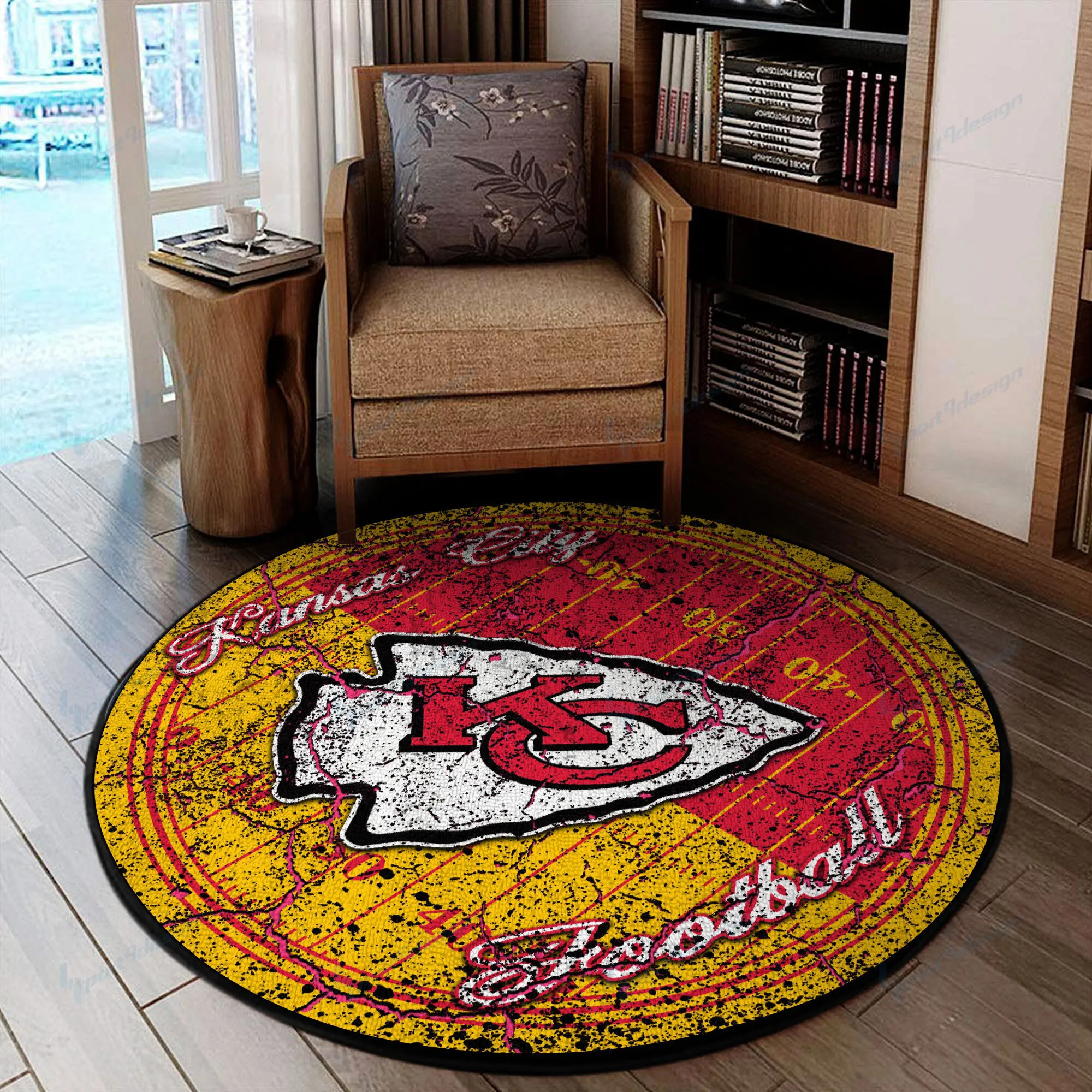 kansas city chiefs round rug 69 okiwp