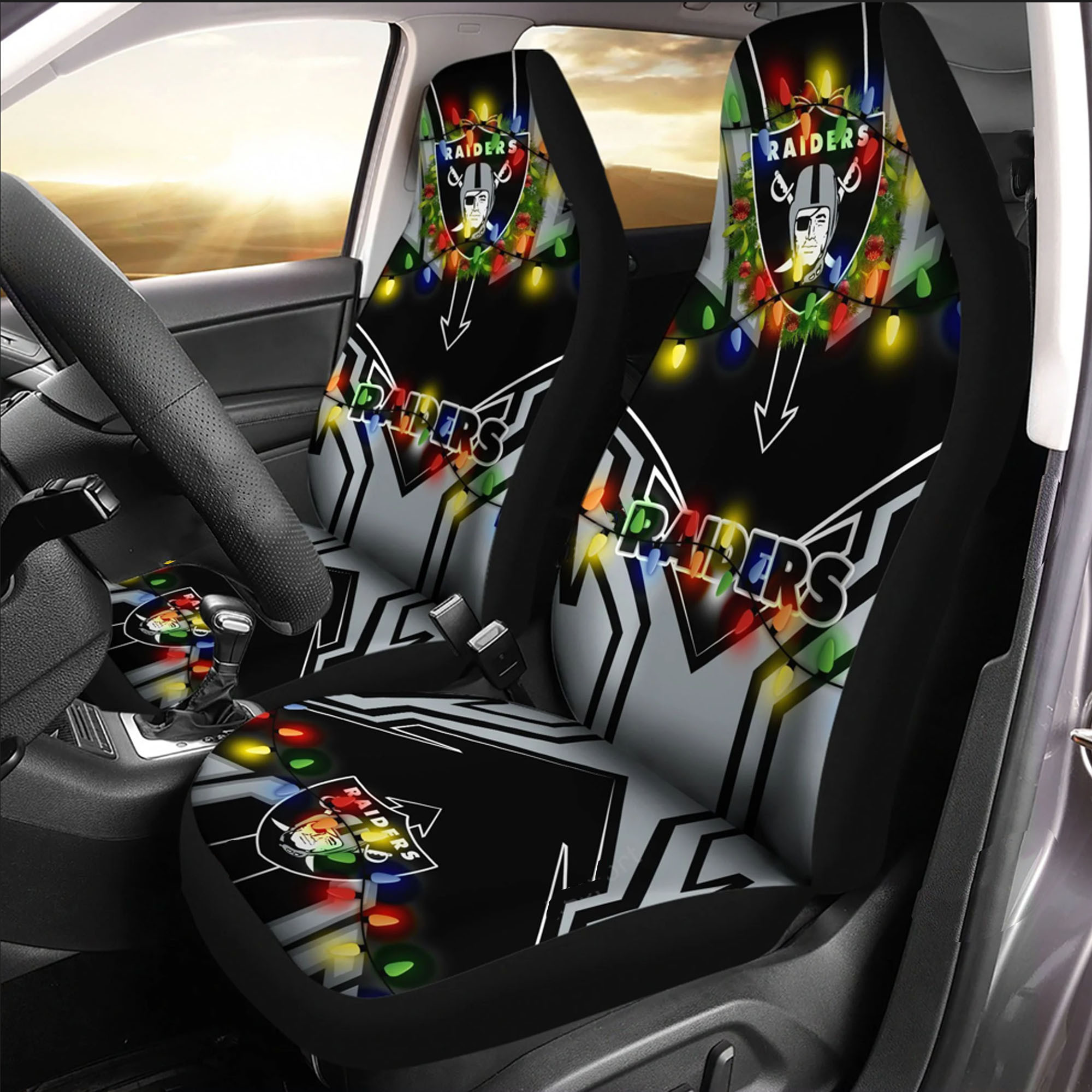 las vegas raiders car seat covers bg133 r9n1p