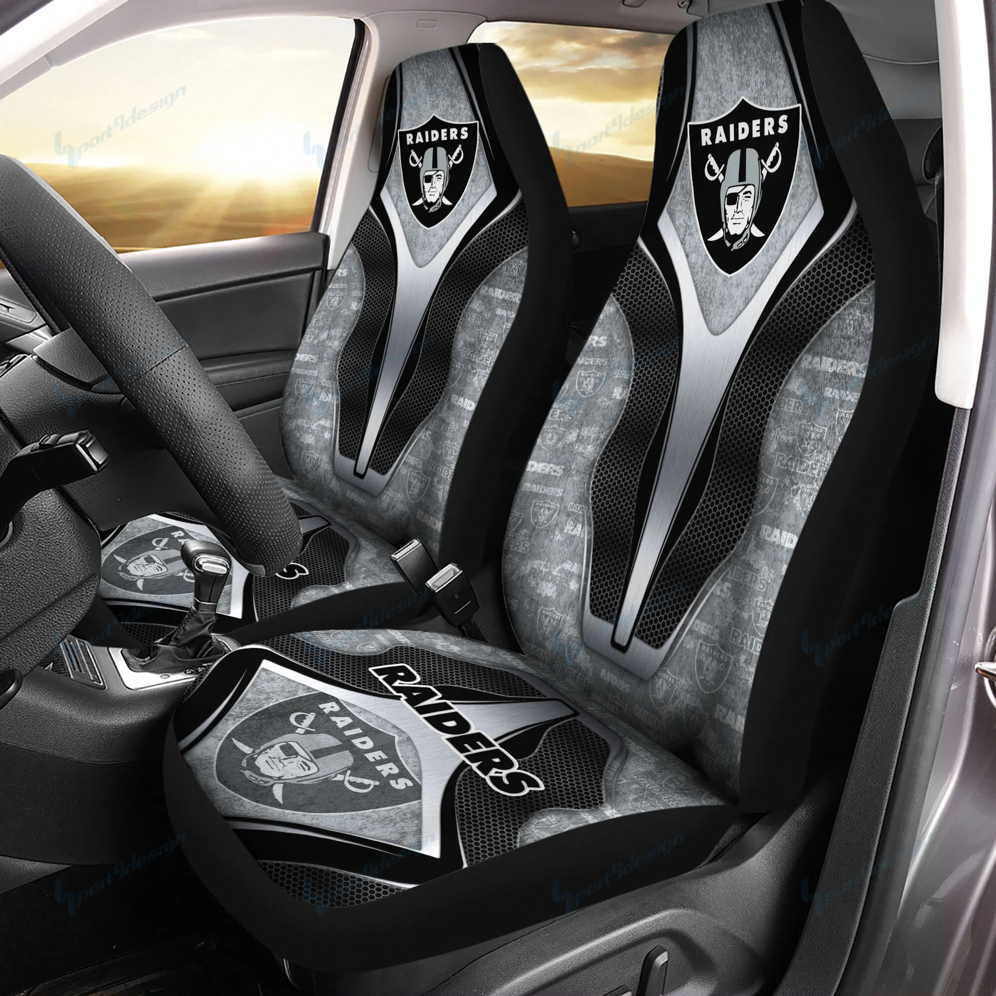 las vegas raiders car seat covers bg47 86on3