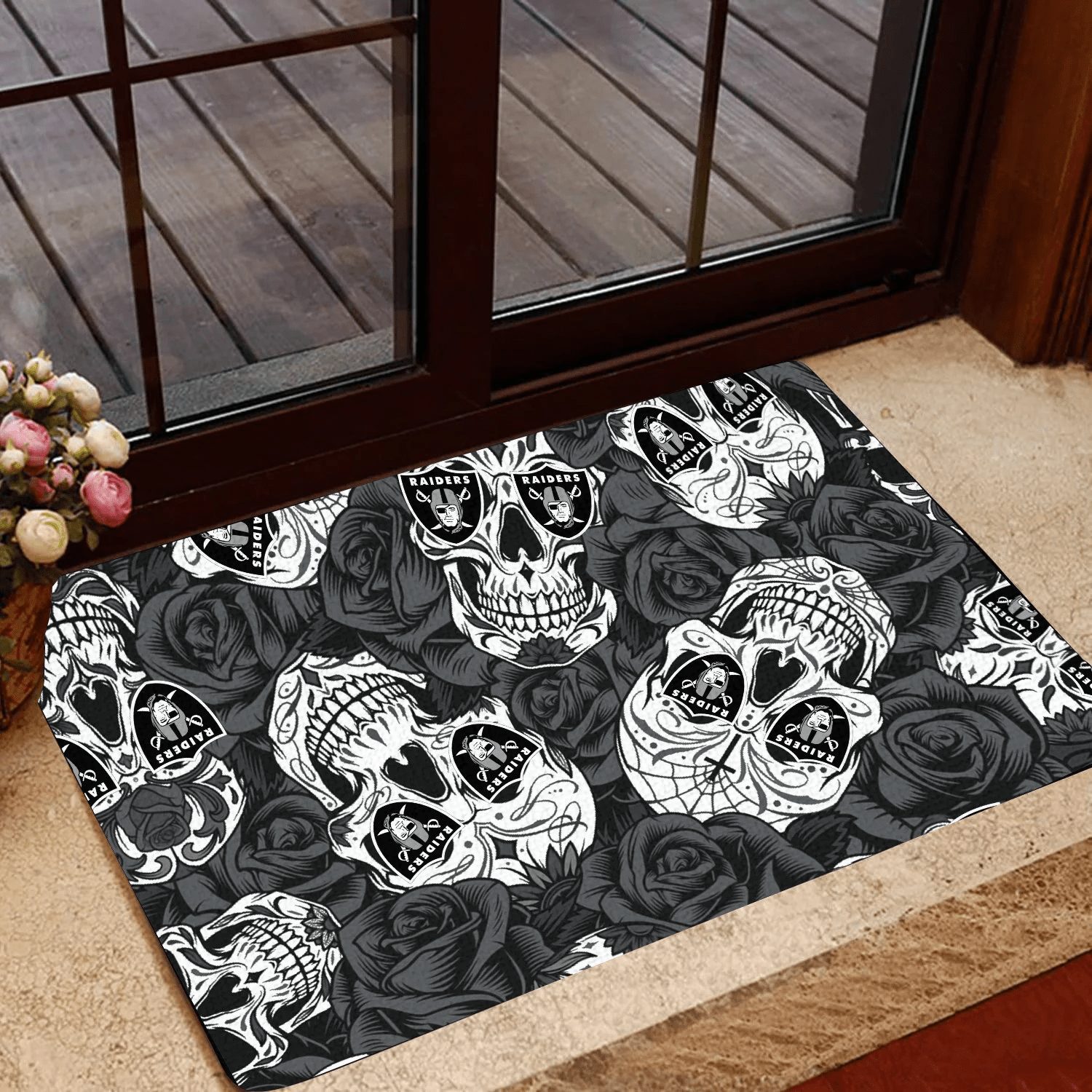 las vegas raiders doormat bg233 bw64k