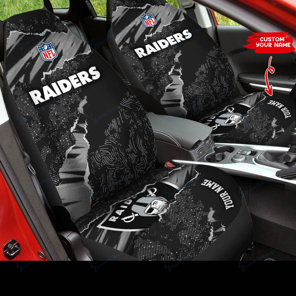 las vegas raiders personalized car seat covers bg100 qtg9p