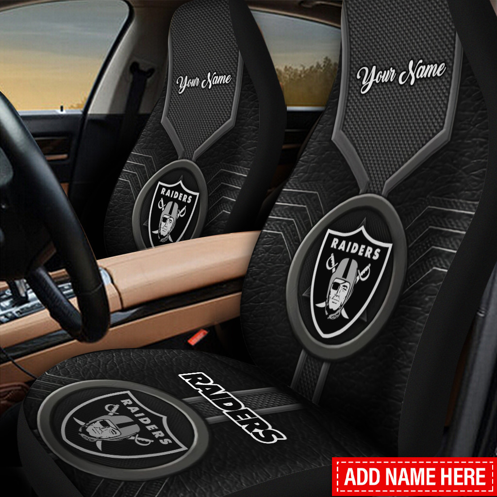 las vegas raiders personalized car seat covers bg252 x5pab