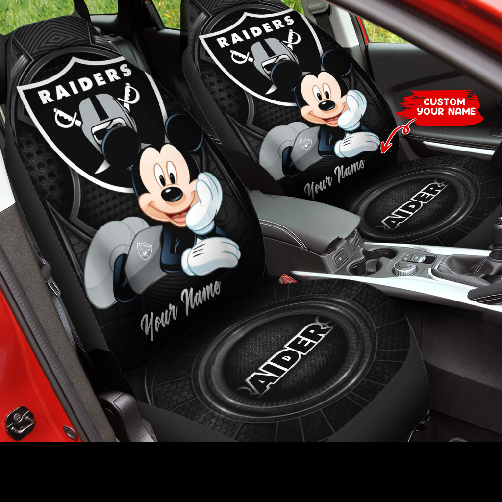 las vegas raiders personalized car seat covers bg272 bdmbu