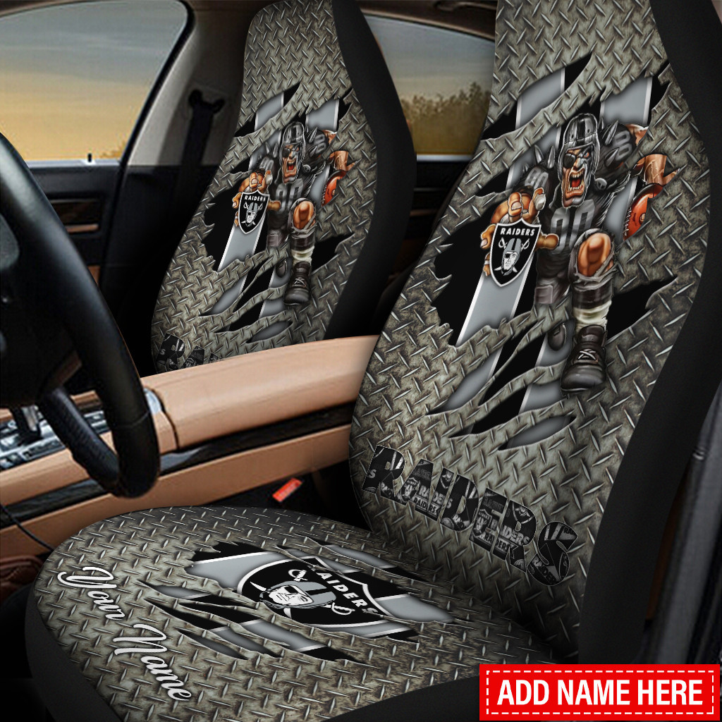 las vegas raiders personalized car seat covers bg297 5mxam